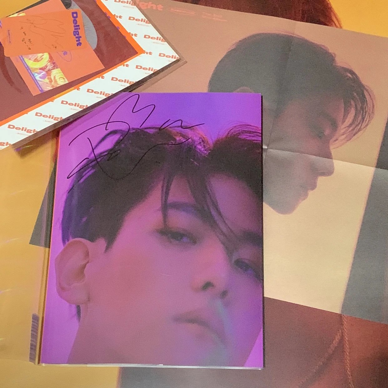 exo 边伯贤 亲笔签名 solo2  库存 迷你2辑 delightdelinght  绿色