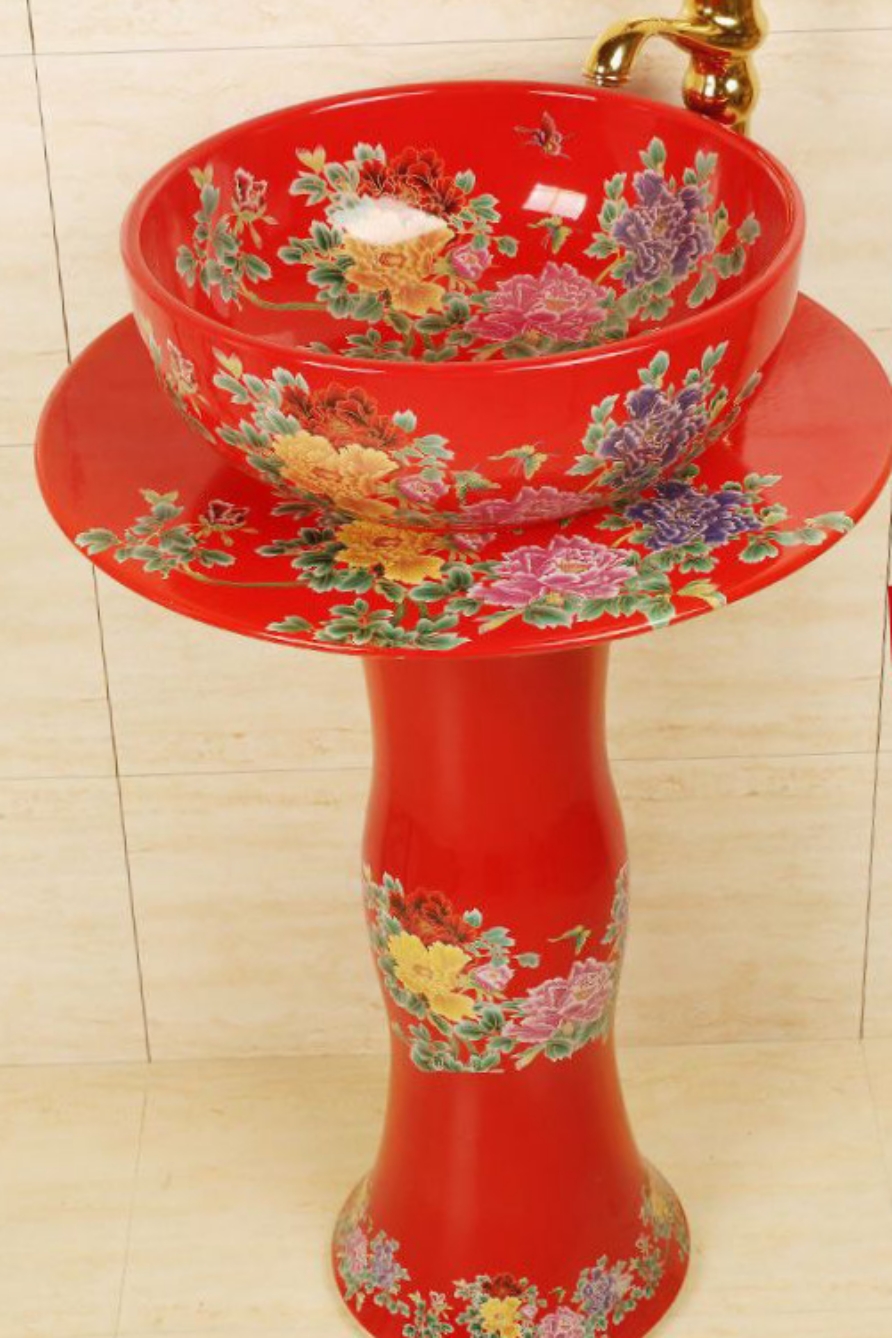 这款立式洗手盆简直是我见过的最美艺术的浴室设计!