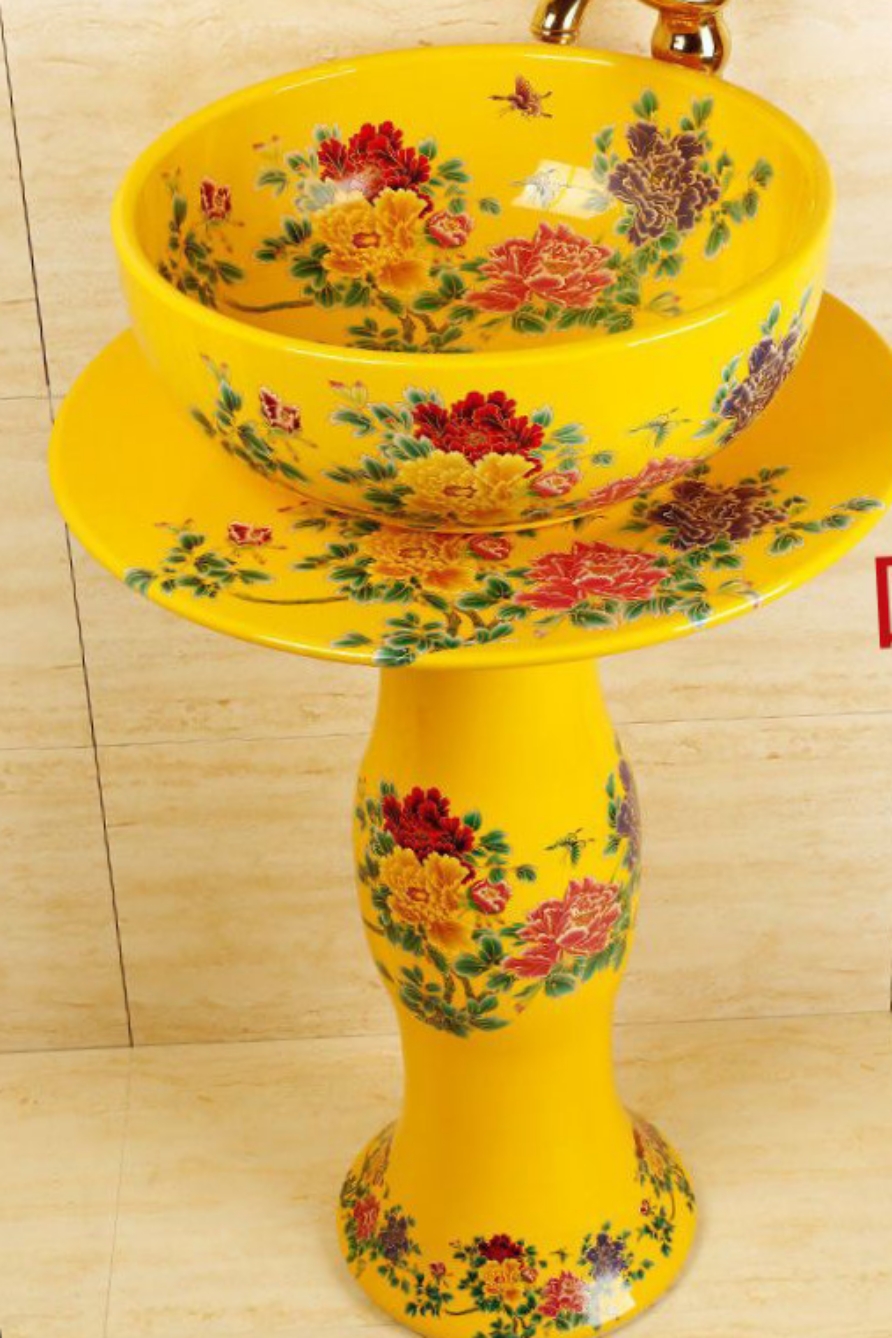 这款立式洗手盆简直是我见过的最美艺术的浴室设计!