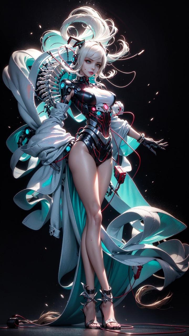 机甲少女,舞动着钢铁般的身体