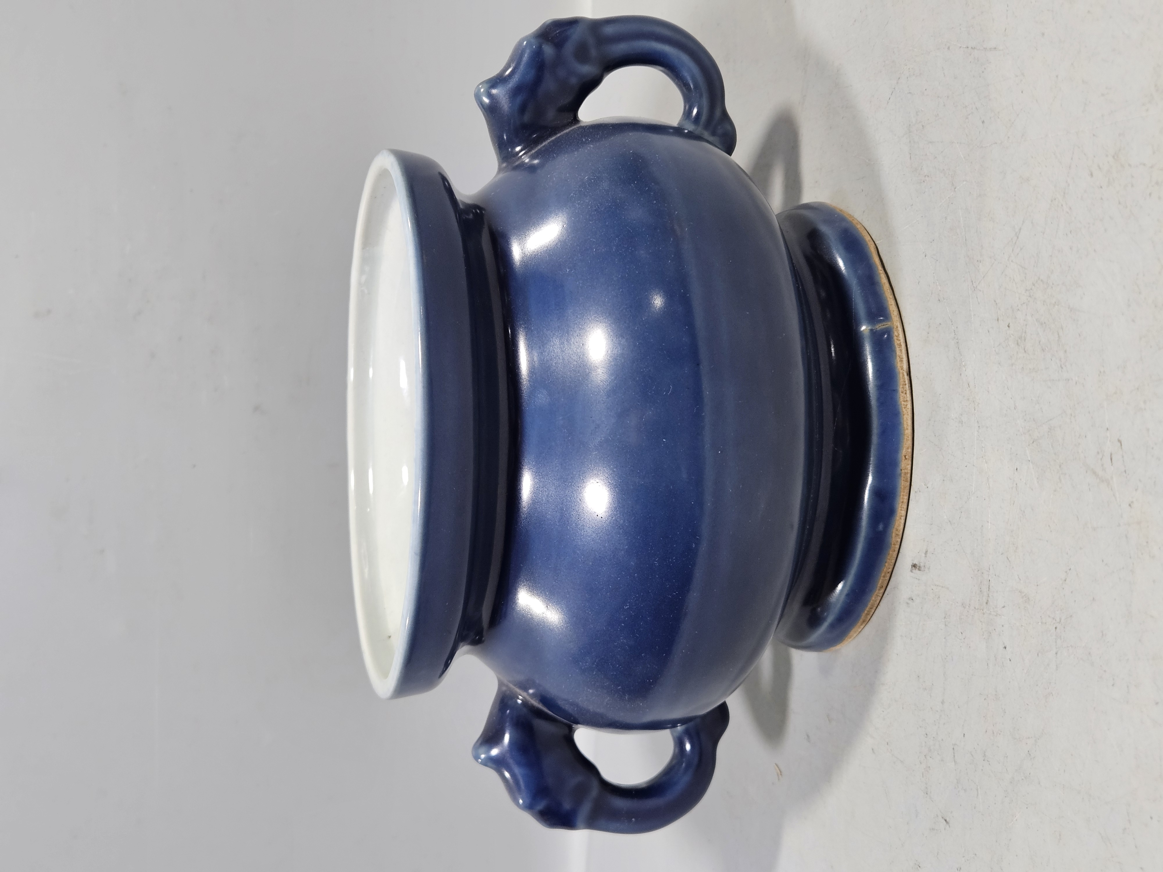 霁蓝釉双耳香炉#瓷器鉴赏# #瓷器# #瓷器收藏# #明清瓷器鉴定# #盘盘