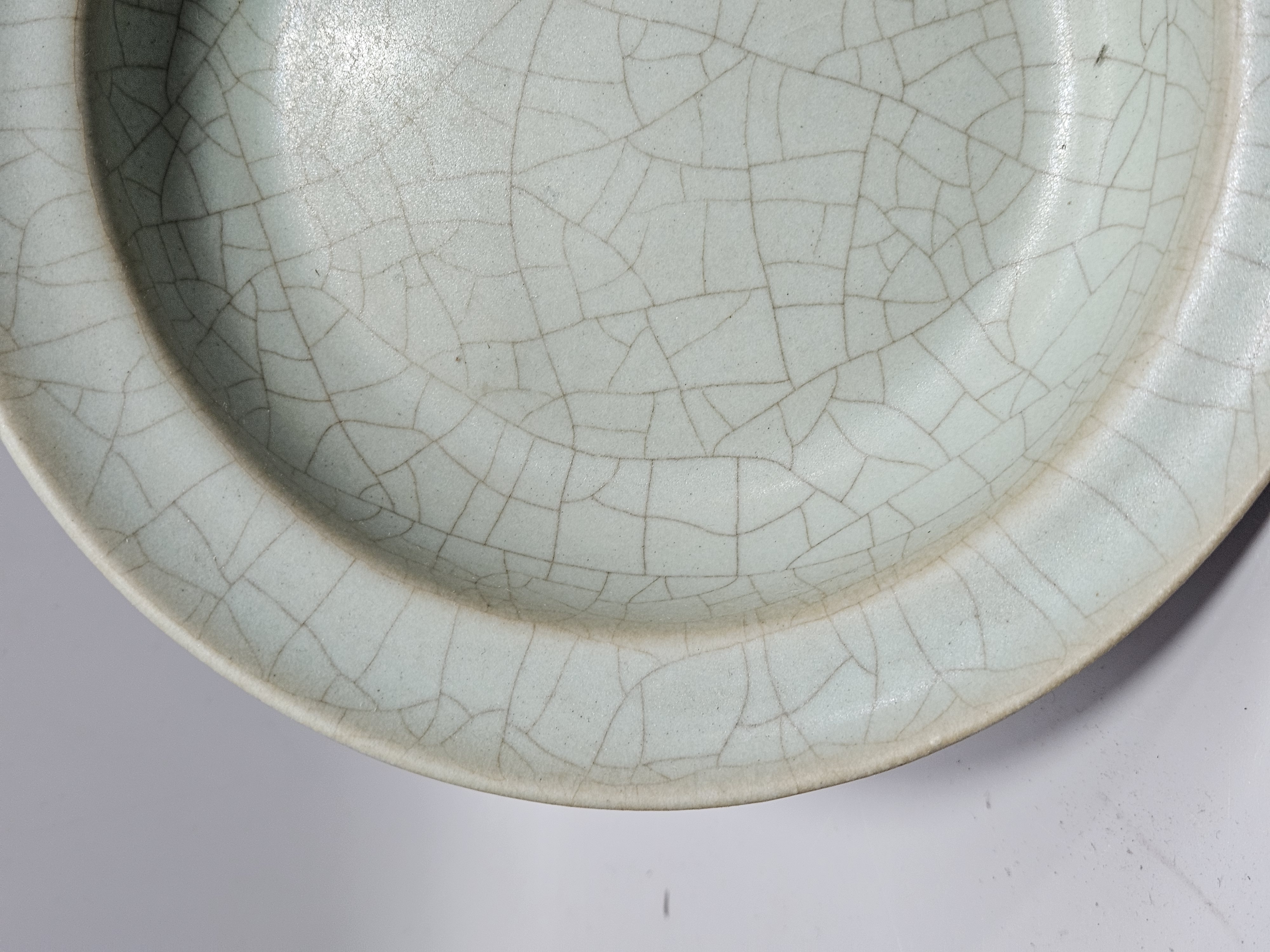 汝窑天青釉折沿盘洗#瓷器鉴赏# #瓷器# #瓷器收藏##汝窑# #古玩圈