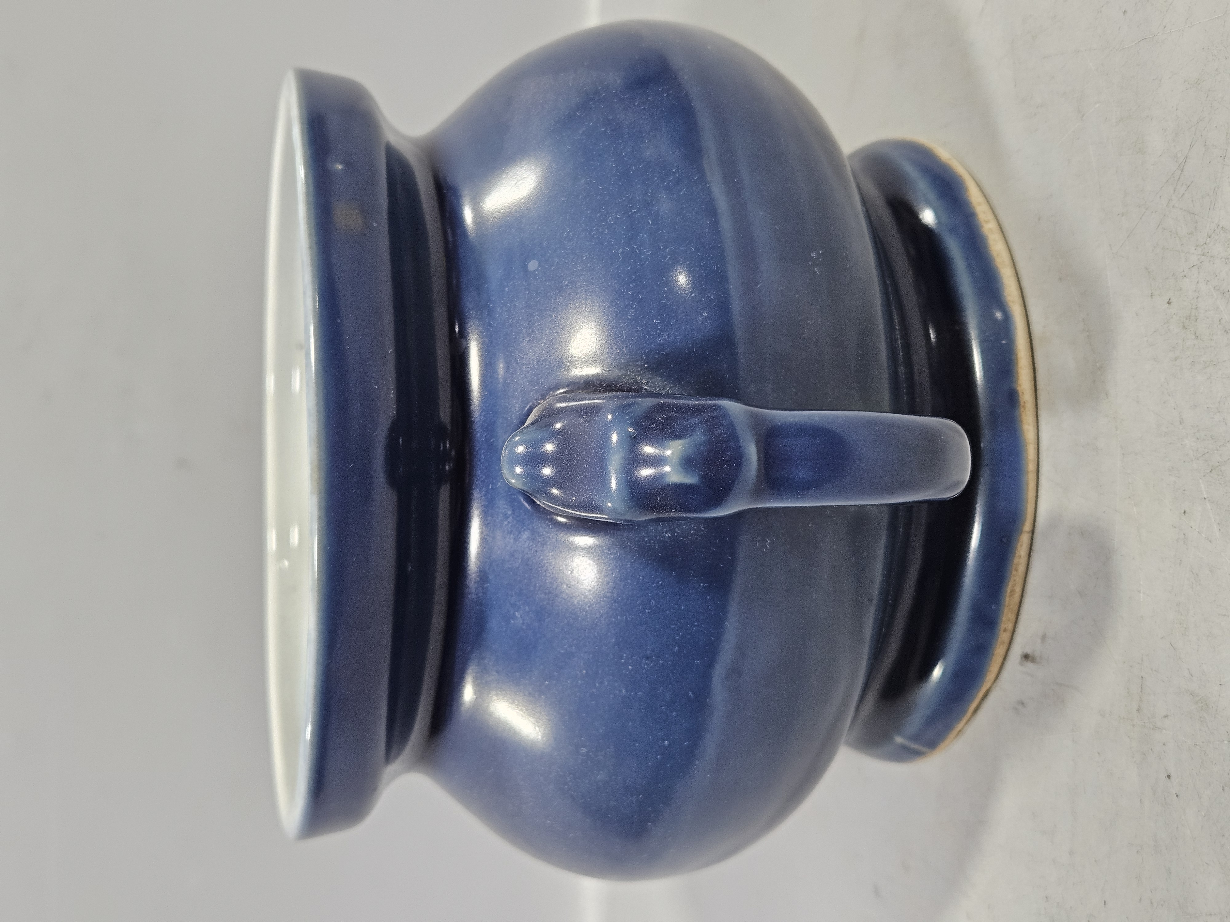 霁蓝釉双耳香炉#瓷器鉴赏# #瓷器# #瓷器收藏# #明清瓷器鉴定# #古玩