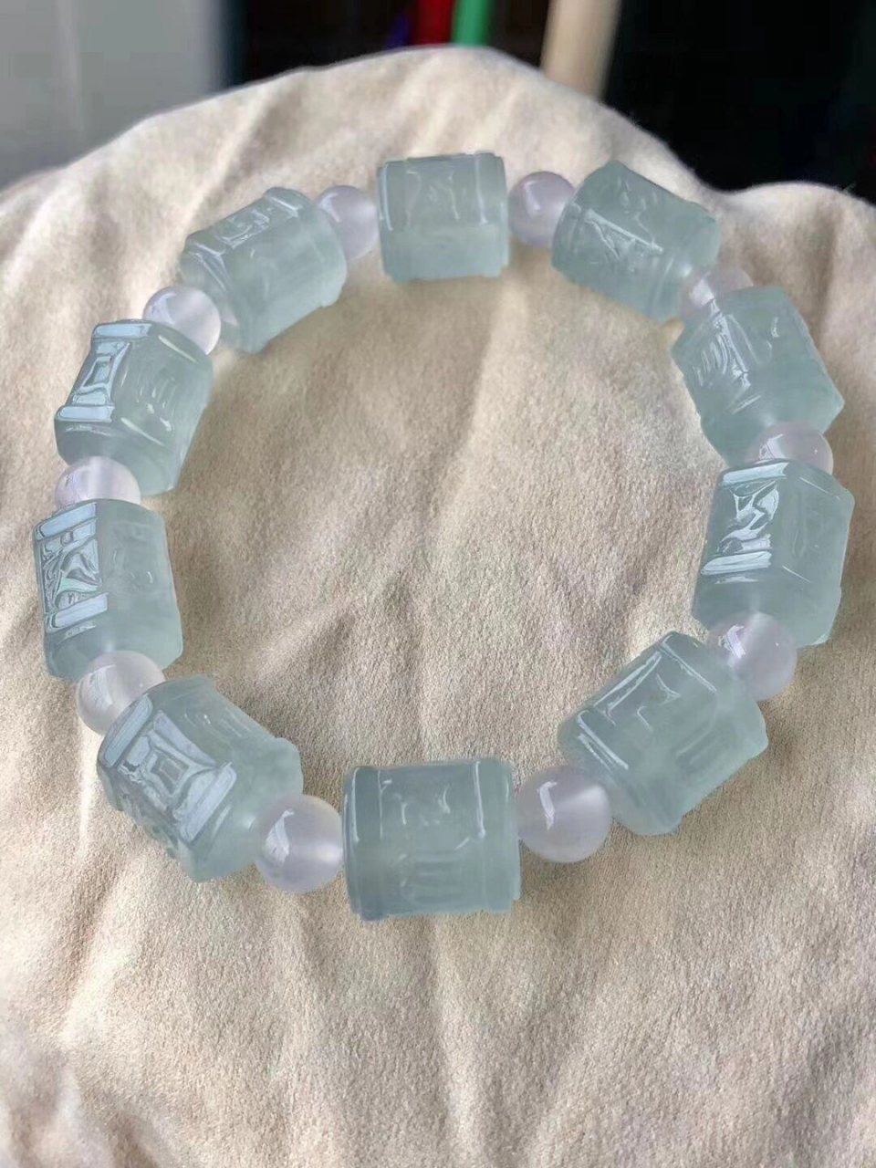 分享六字真言手串#翡翠