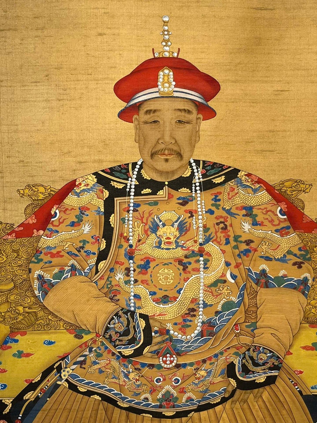 皇帝画像康熙像历代名臣像康熙皇帝画像郎世宁人物作品高清/欣赏康熙