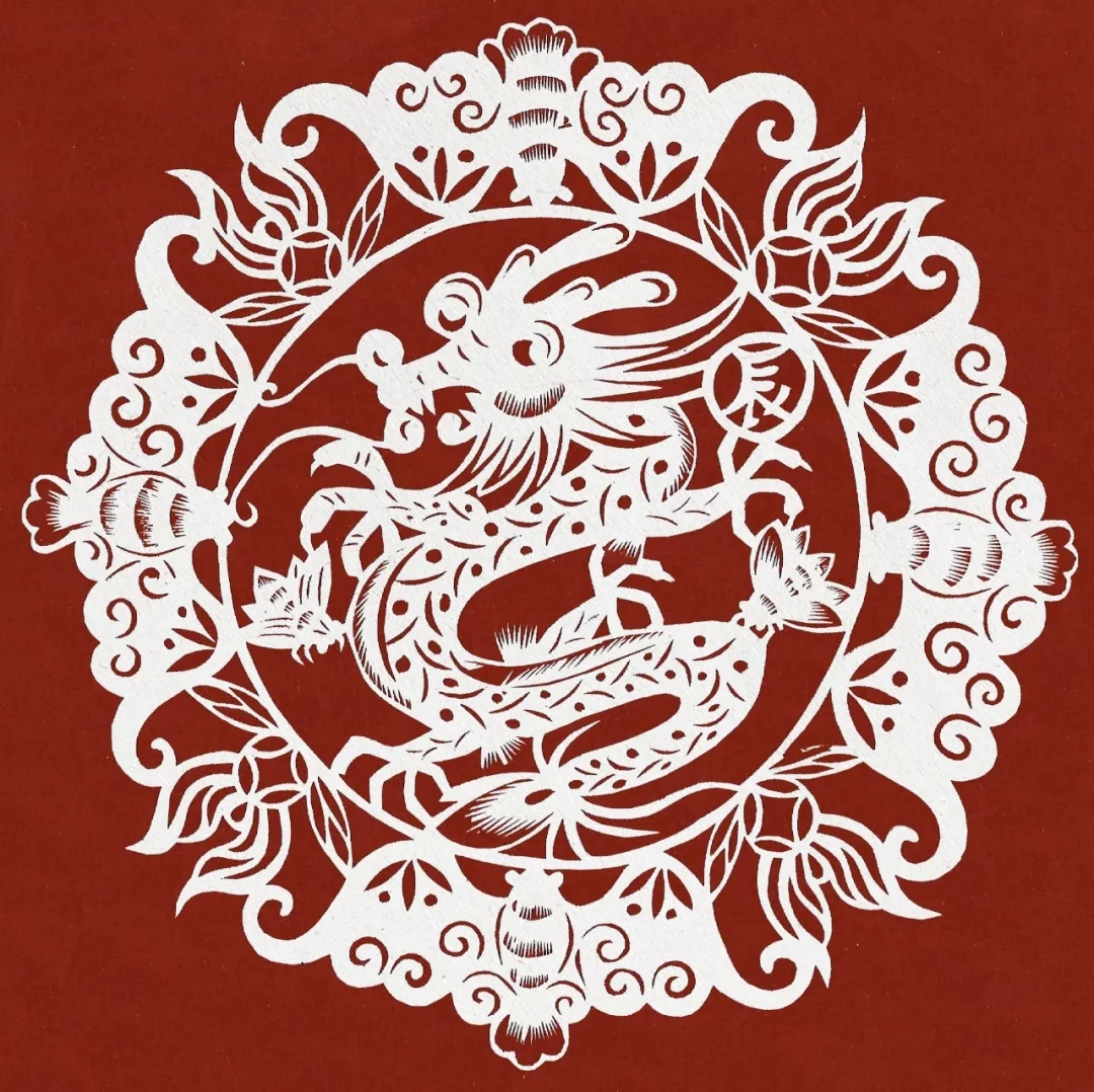 新年剪纸,窗花.龙年大吉#2024旅游指南