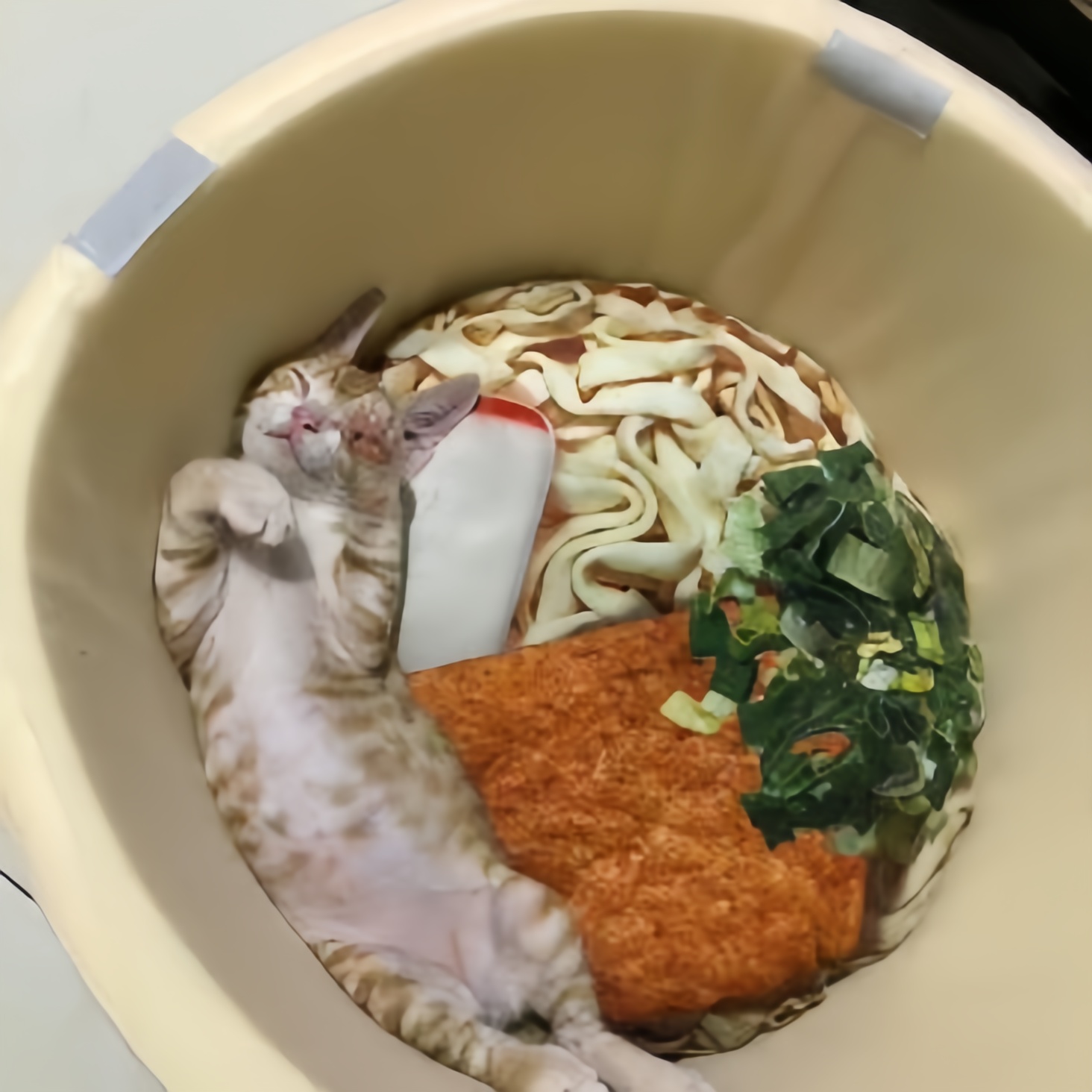 难不成把这里当成了你的睡袋呢还是饿了要和我抢面吃啦?