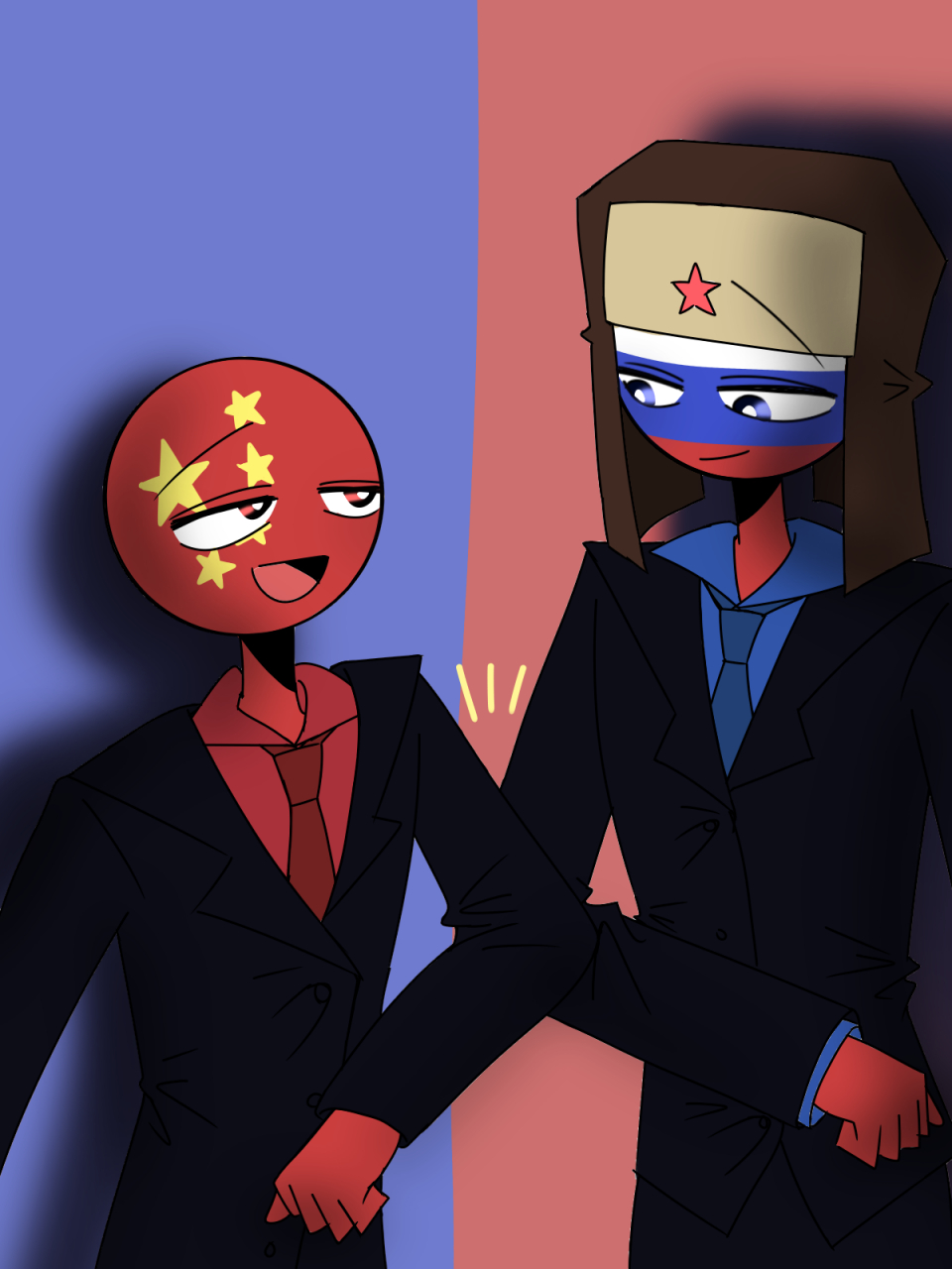 无差#countryhumans 碰肘礼ww
