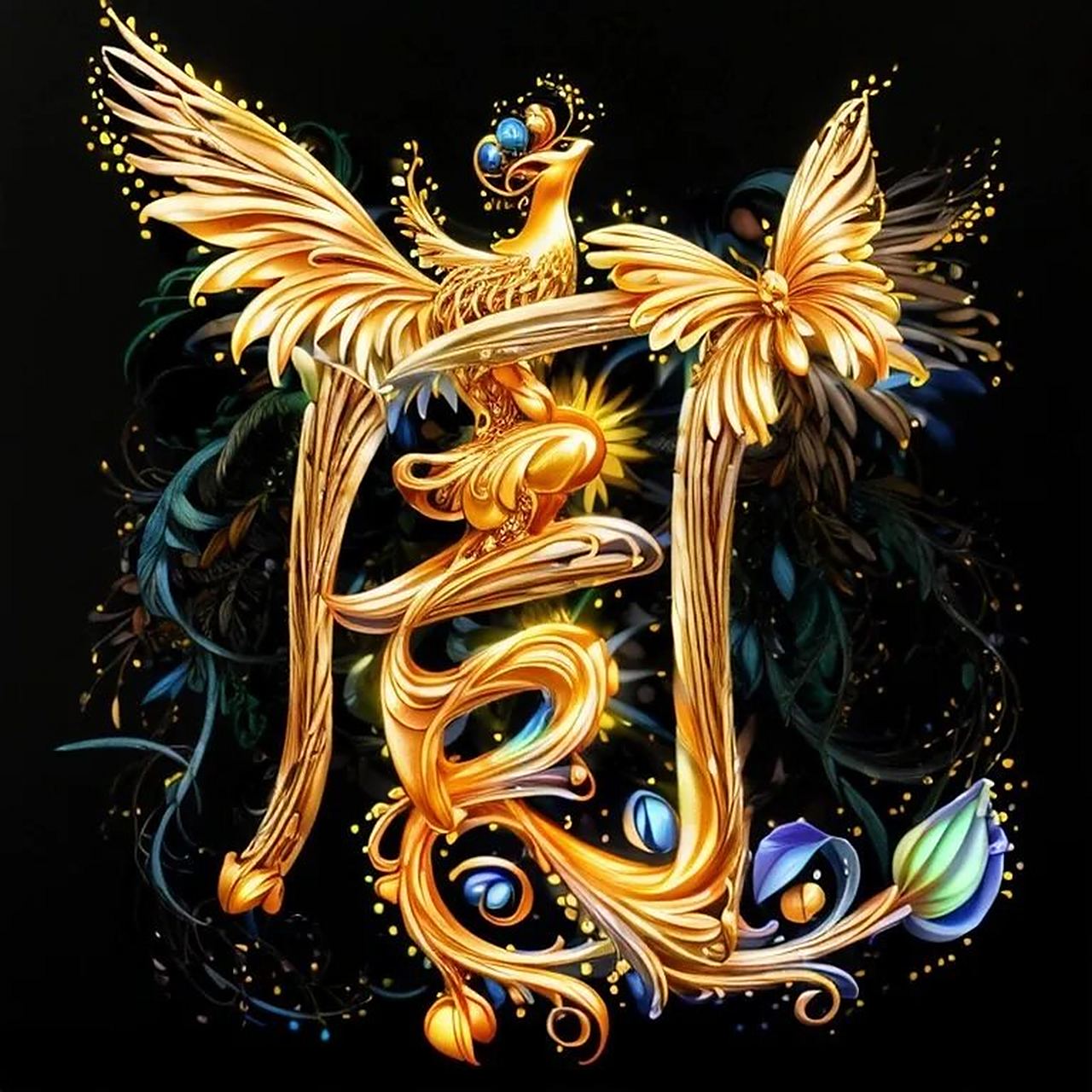 金色的姓氏头像, 95凤凰展翅,华丽降临!