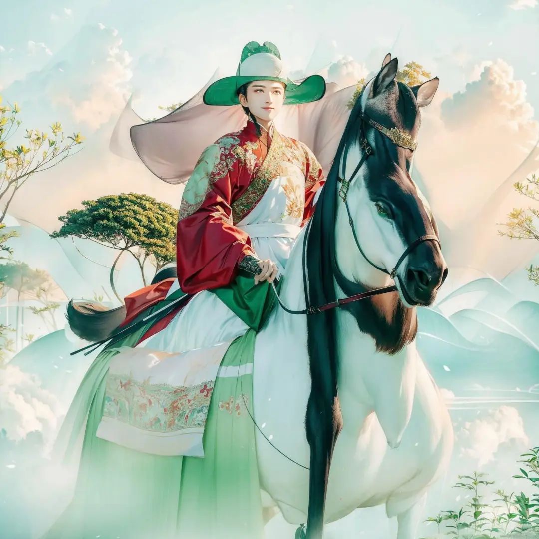 古风姓氏头像, 梦幻骑马体验98长袍飘飘,白马如梦!