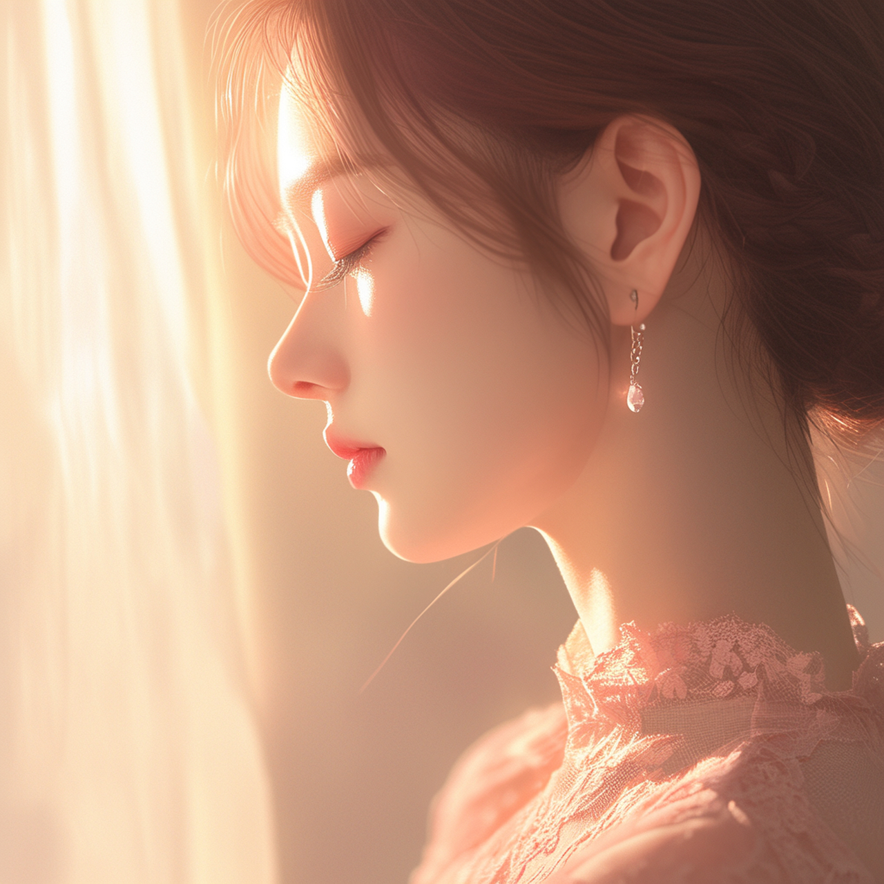 [鲜花][鲜花][鲜花] 阳光轻抚窗棂,映照出她侧脸的轮廓.