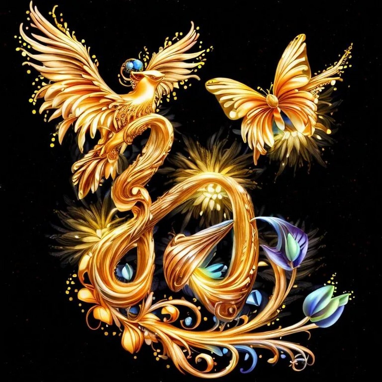 姓氏头像-凤凰涅槃,展翅重生.