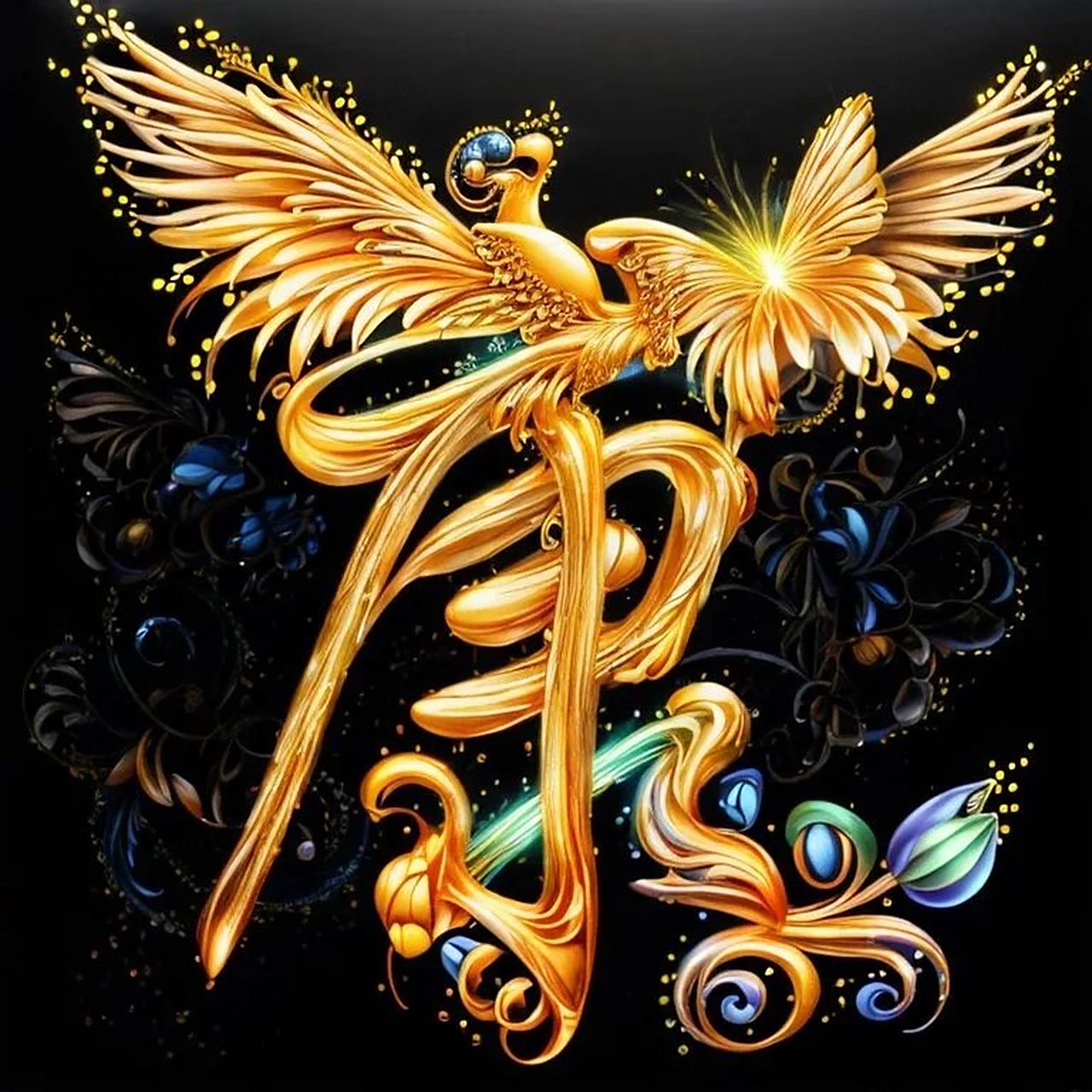 金色的姓氏头像, 95凤凰展翅,华丽降临!