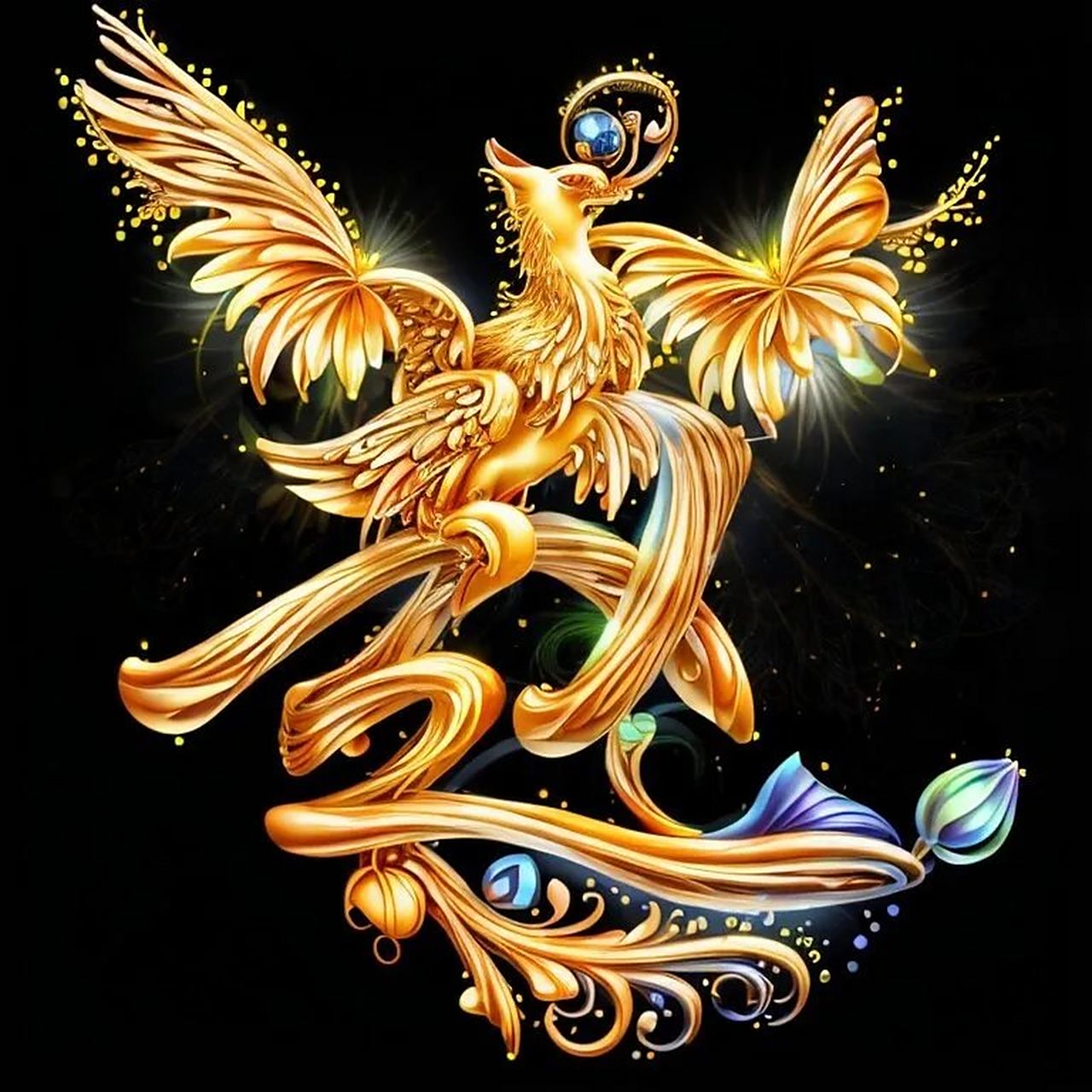 金色的姓氏头像, 95凤凰展翅,华丽降临!