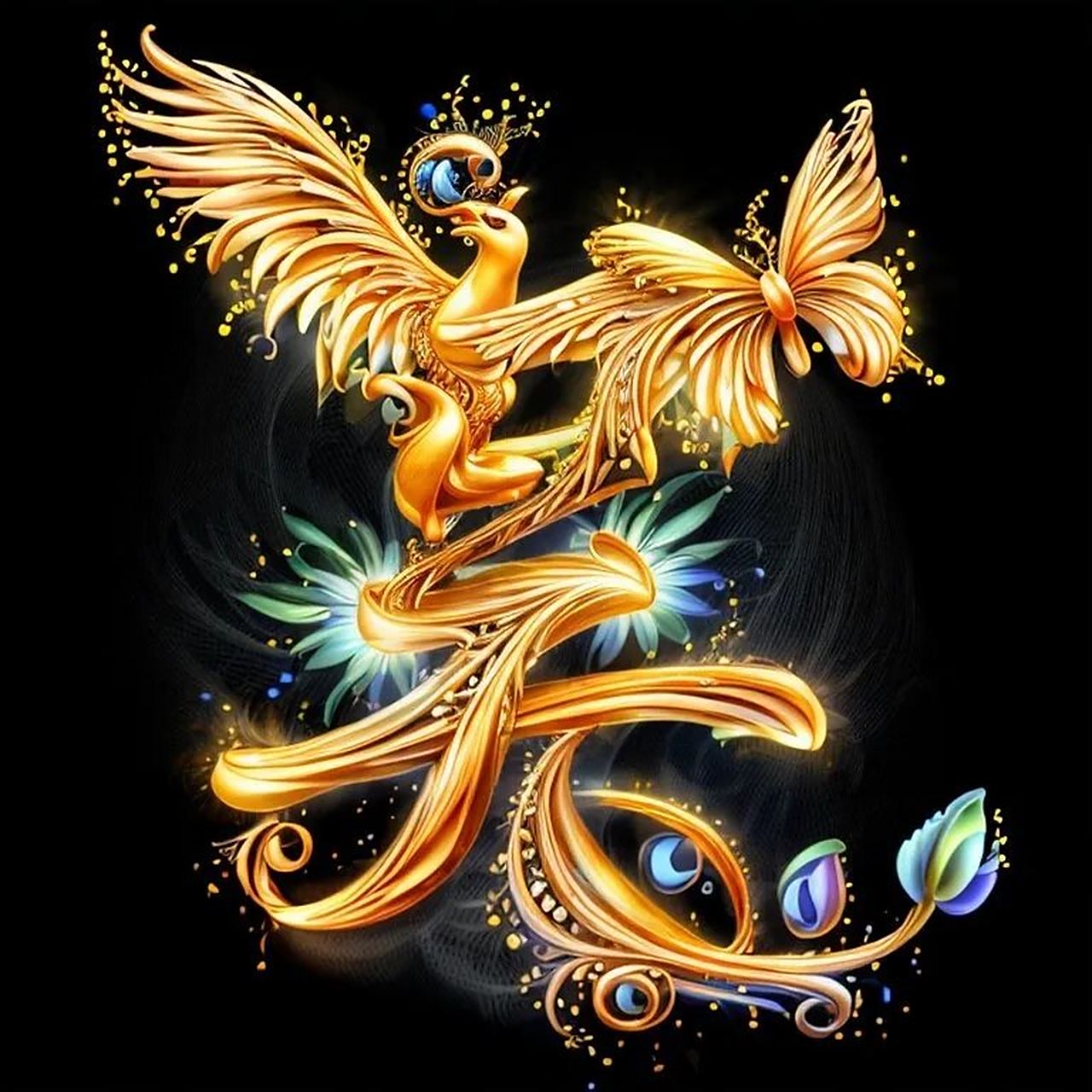 金色的姓氏头像, 95凤凰展翅,华丽降临!