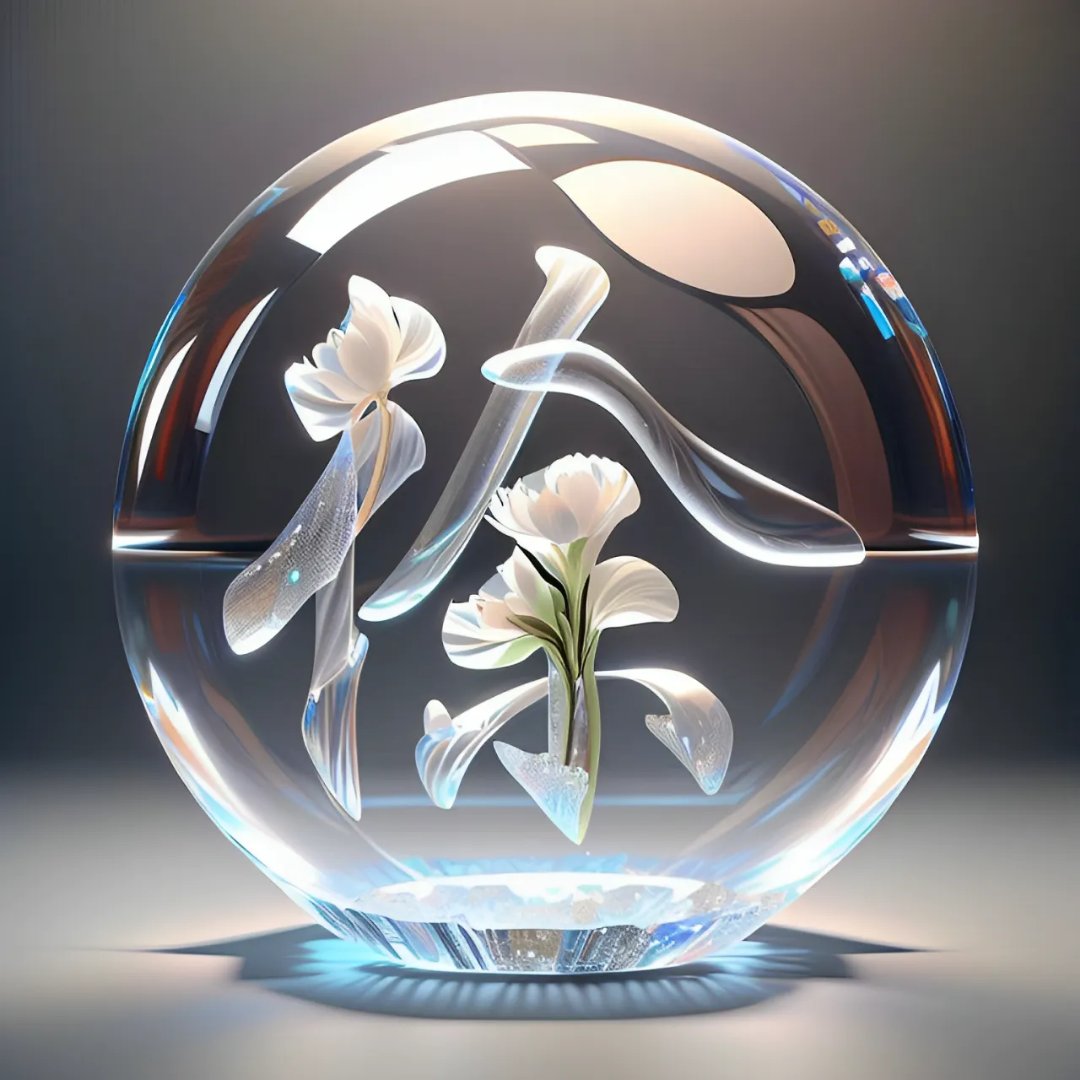 水晶球姓氏头像,96这水晶球里的世界,美得让人屏息,仿佛能听见花开