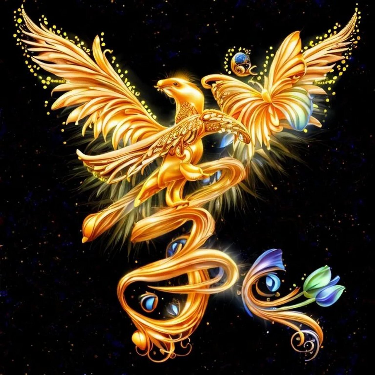 金色的姓氏头像, 95凤凰展翅,华丽降临!