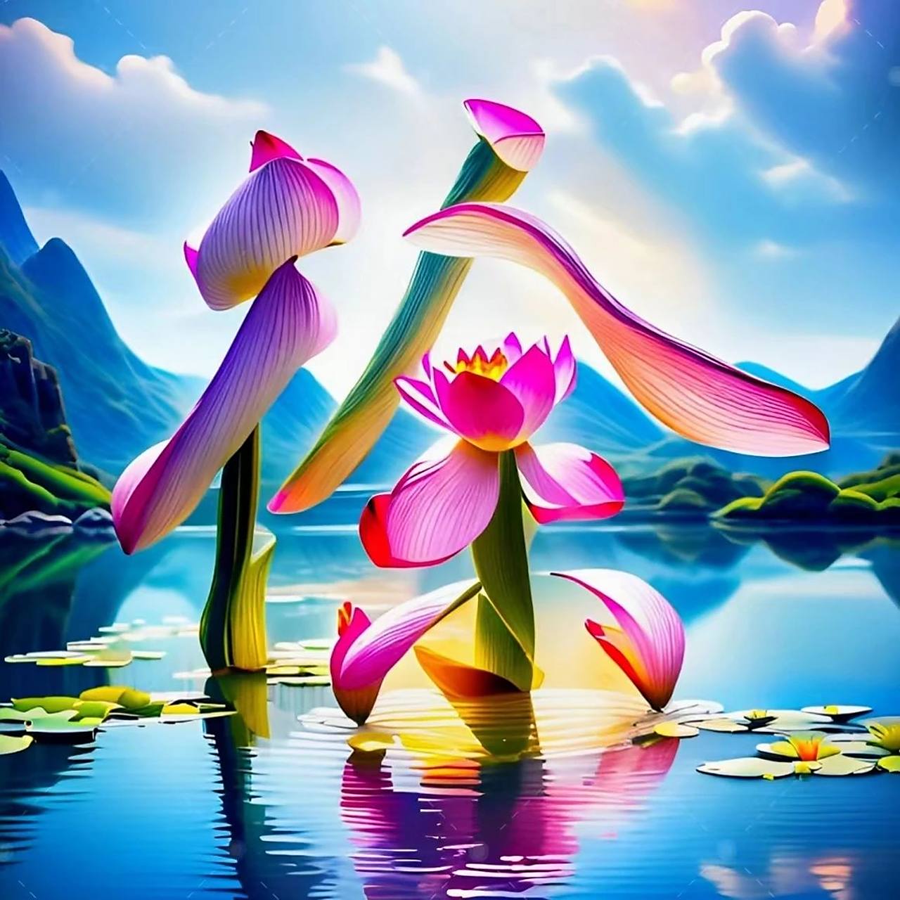 姓氏头像[鲜花][鲜花][鲜花]一朵含苞待放的莲花,静静地矗立在水中