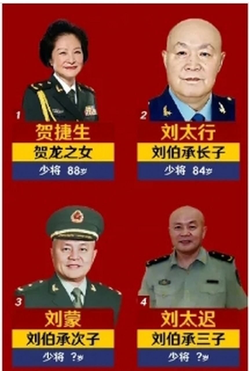 十大元帅子女中的将军真人图