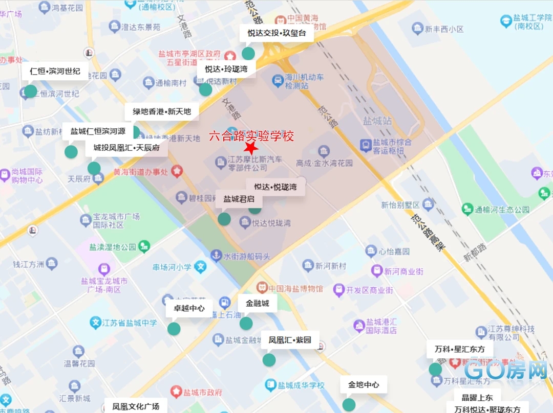 盐城学区地图图片