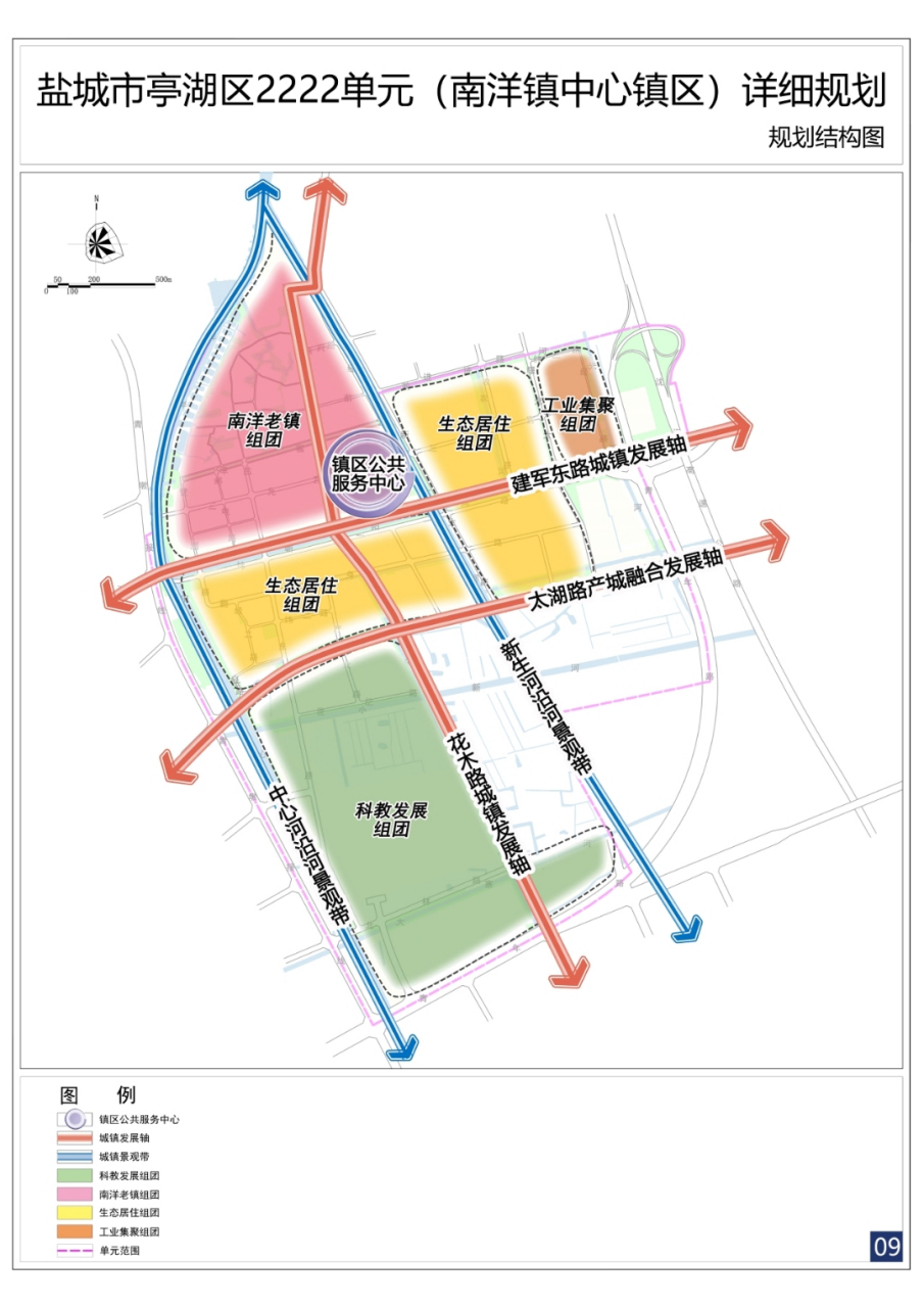 《盐城市亭湖区2222单元(南洋镇中心镇区)详细规划》根据新时期发展