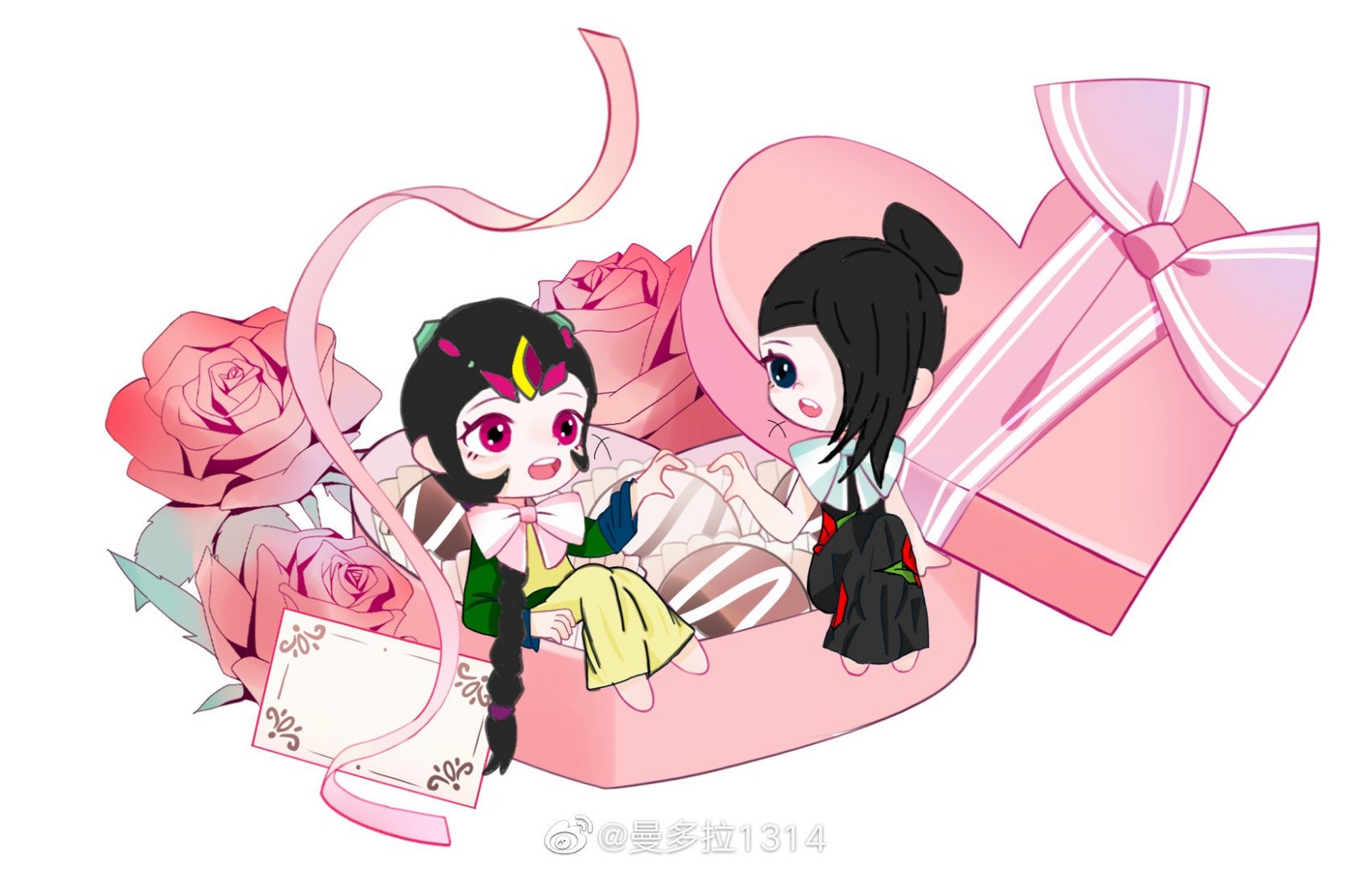 精灵梦叶罗丽第八季# 这位小伙伴画的曼多拉和辛灵也太可爱了吧[涡Ζ