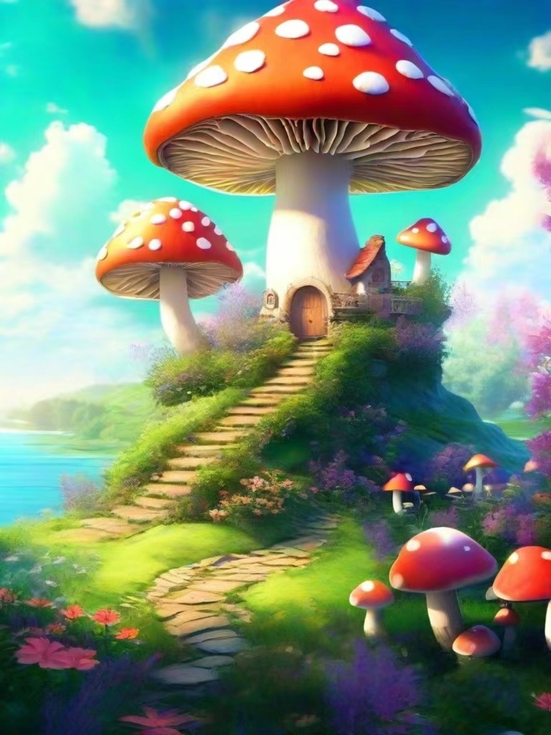 童话故事里的蘑菇小屋