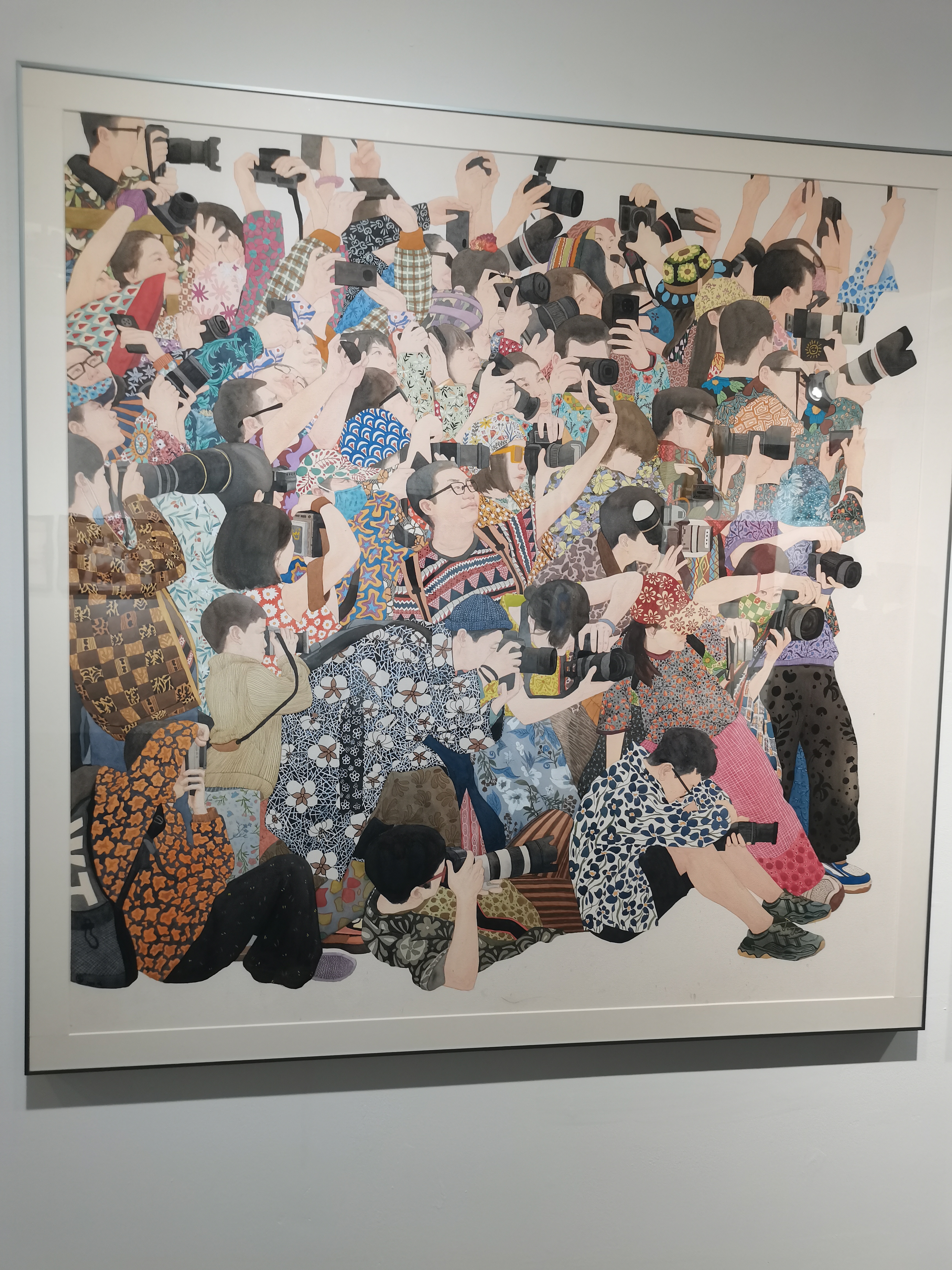 广州美术学院毕业展有水墨丶岩彩丶壁画丶水彩.