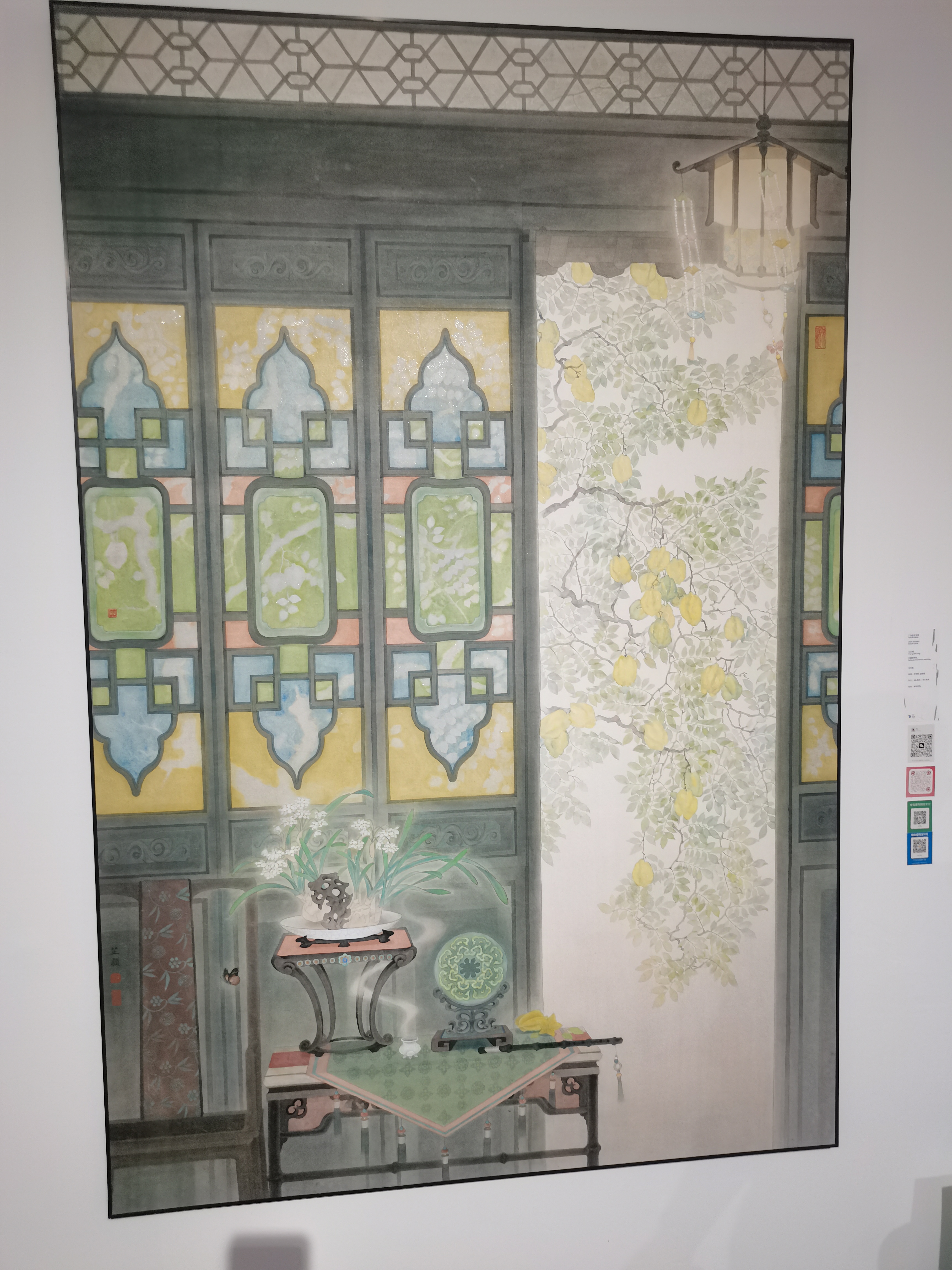 广州美术学院毕业展有水墨丶岩彩丶壁画丶水彩.
