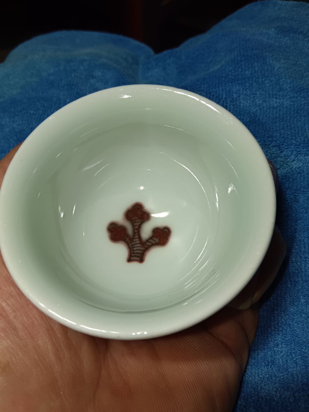 明代釉里红酒杯