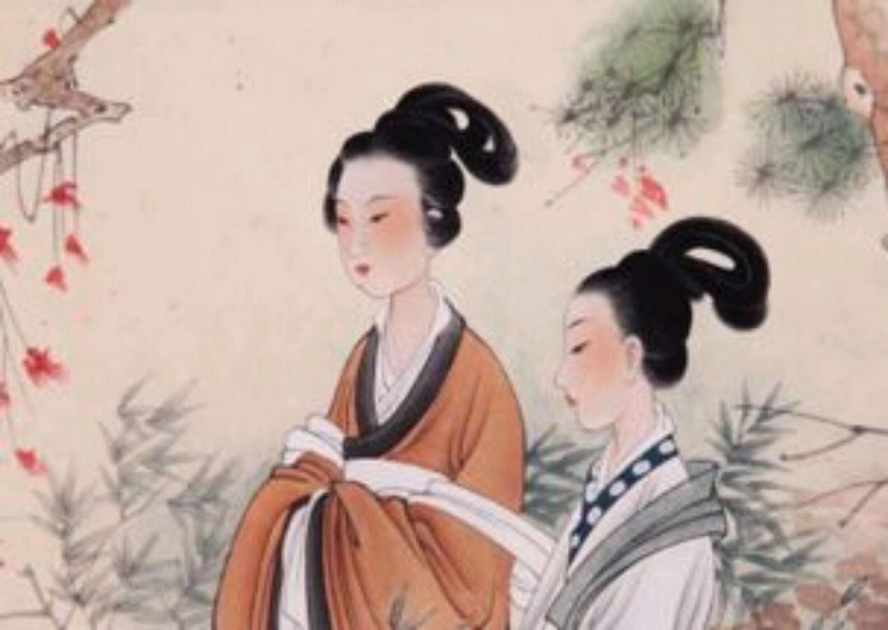 斑竹一枝千滴泪  帝舜登上天子位三十九年,巡视南方时,在苍梧郊野逝世