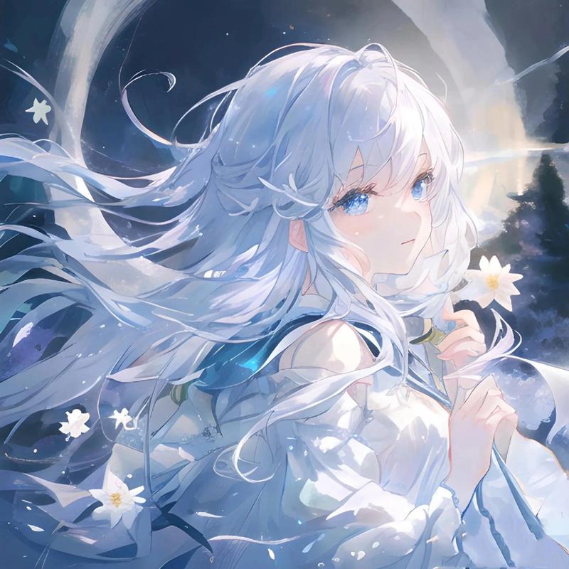 超好看的蓝色系仙女头像,拿图记得吱一声#好看头像# #神仙女生头像