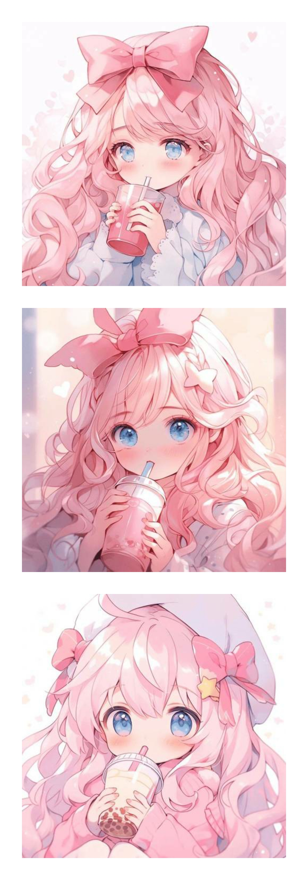 喝奶茶的少女,好可爱[嘻嘻]#好看头像