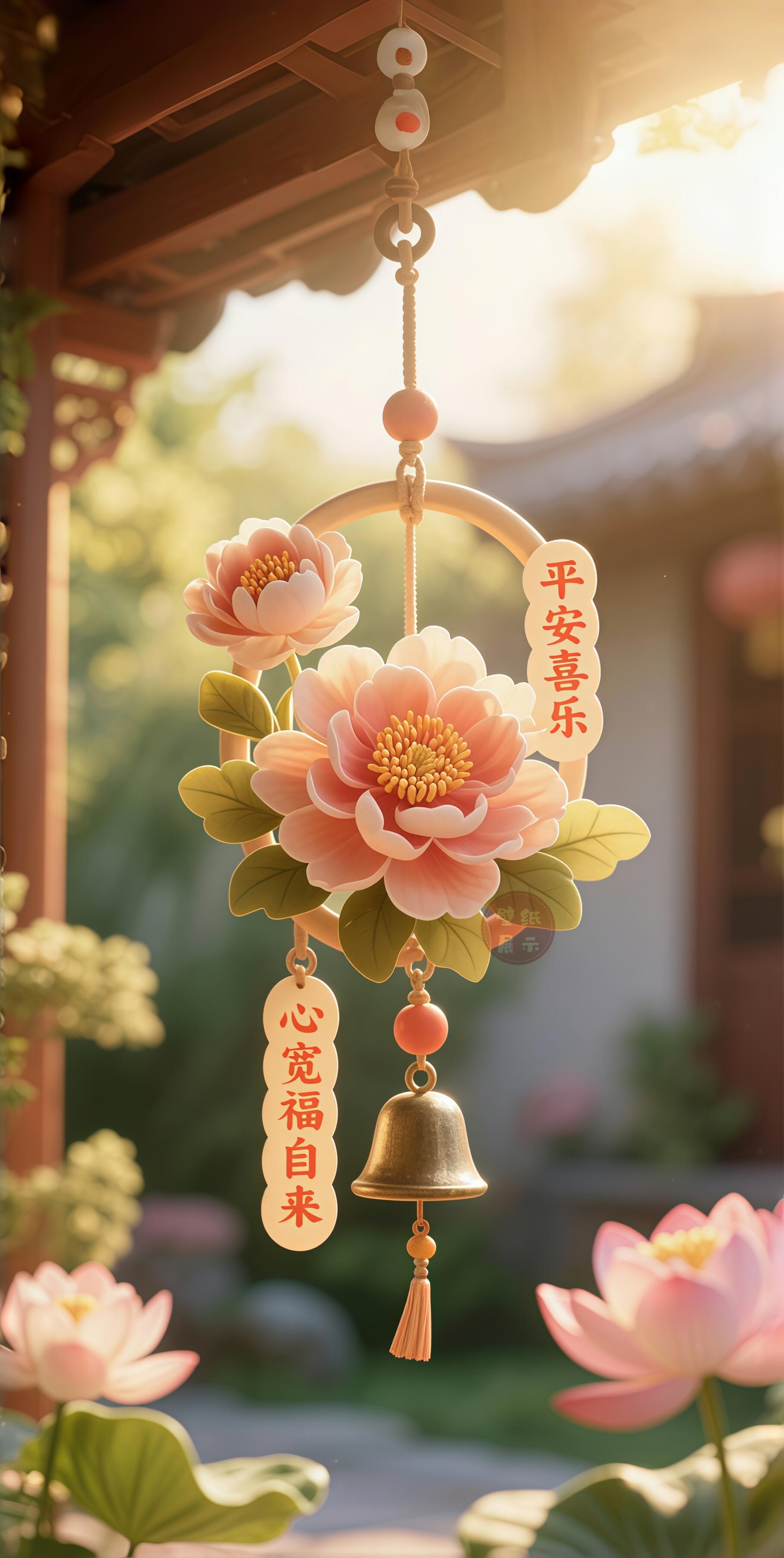 阳光下,古风铃铛轻摇,伴着悠扬乐声,心也跟着平和起来