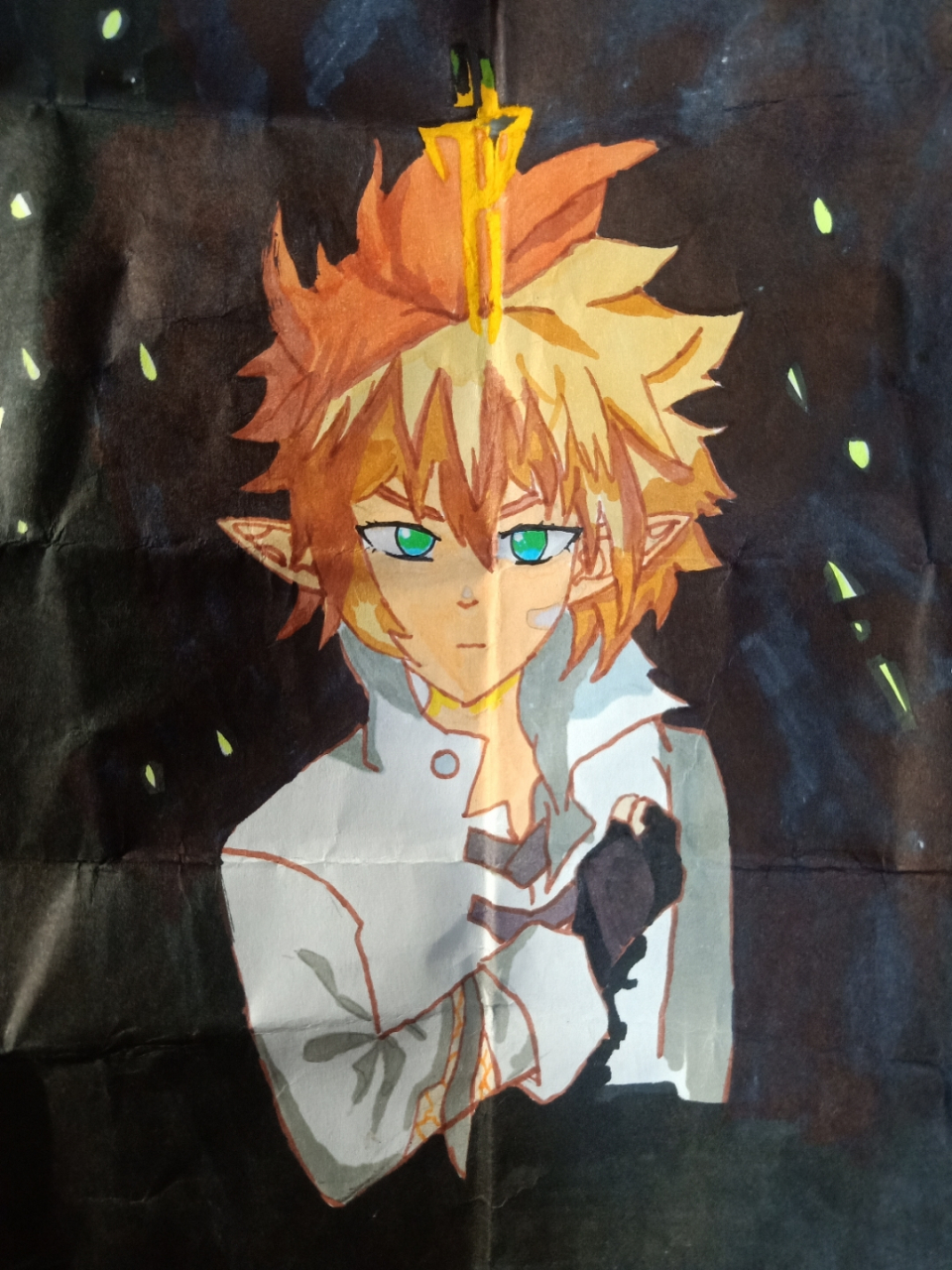 草草的15分钟随便画的"安迷修的骑士鞠躬" 画的不好勿喷 你们想看我画