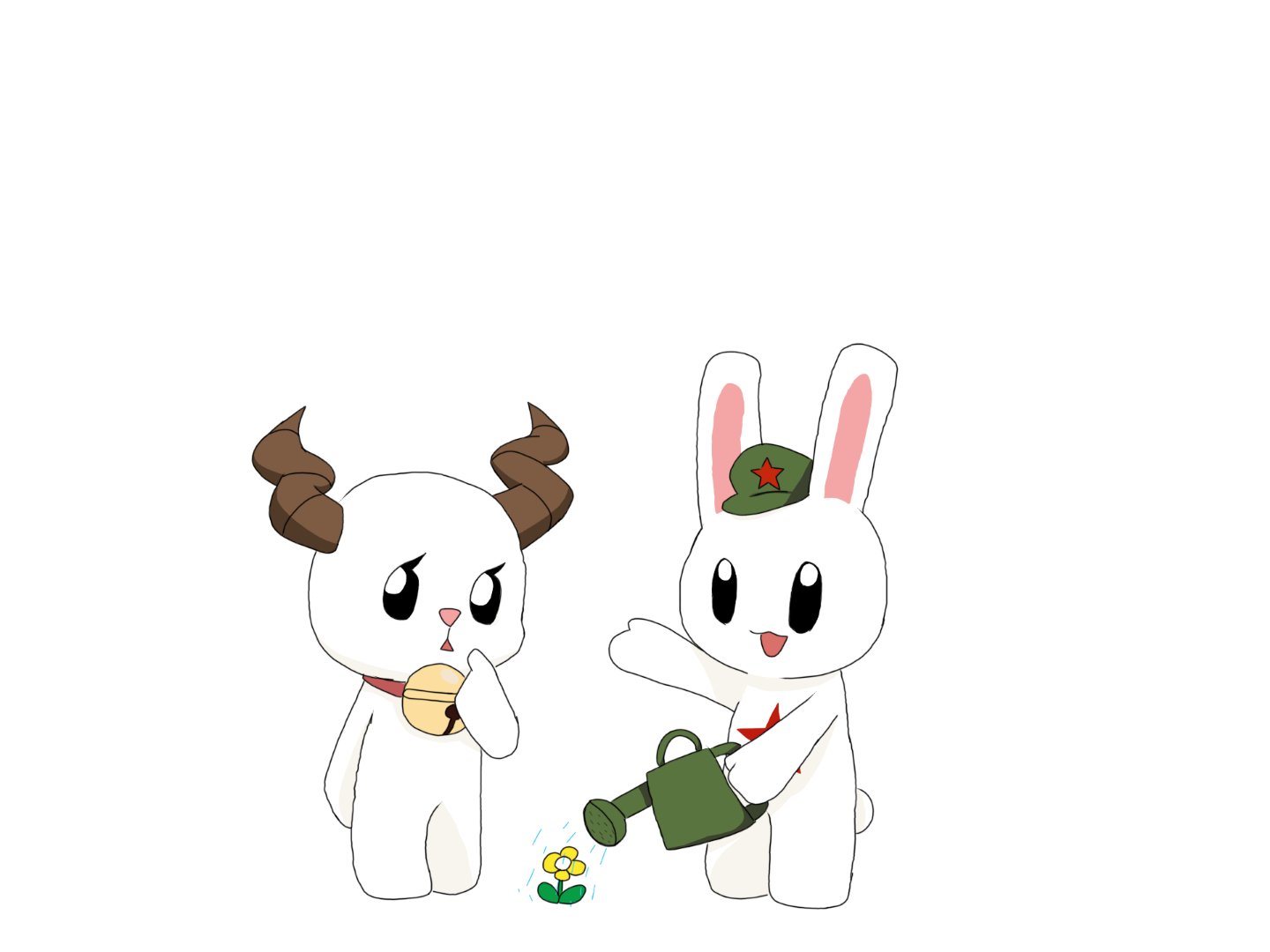 巴巴羊和兔子[期待]中巴友谊长存[鼓掌]#那年那兔那些事