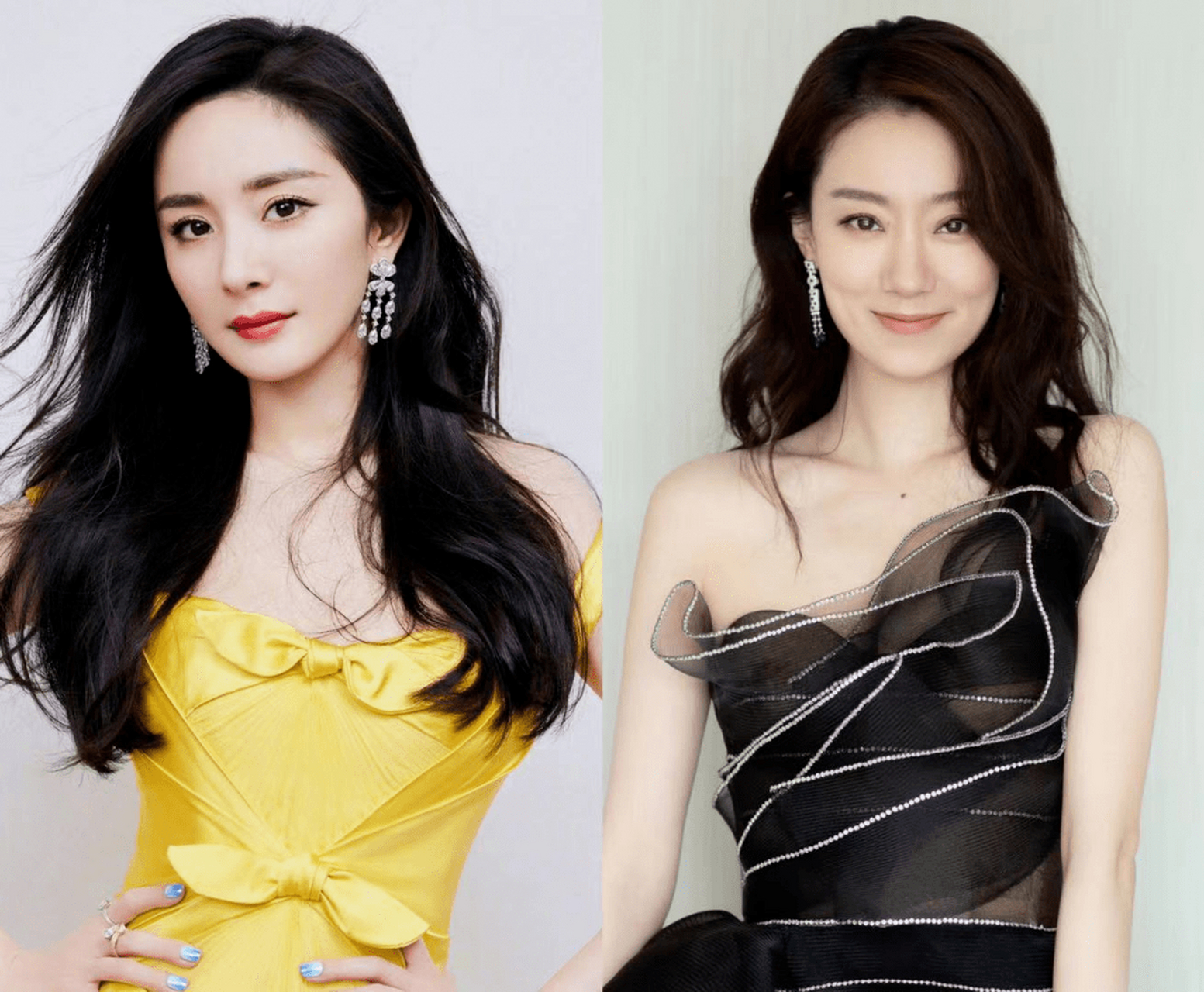 最近杨幂被人拍到跟同班同学张小斐一起手挽手聚餐,两人看起来关系