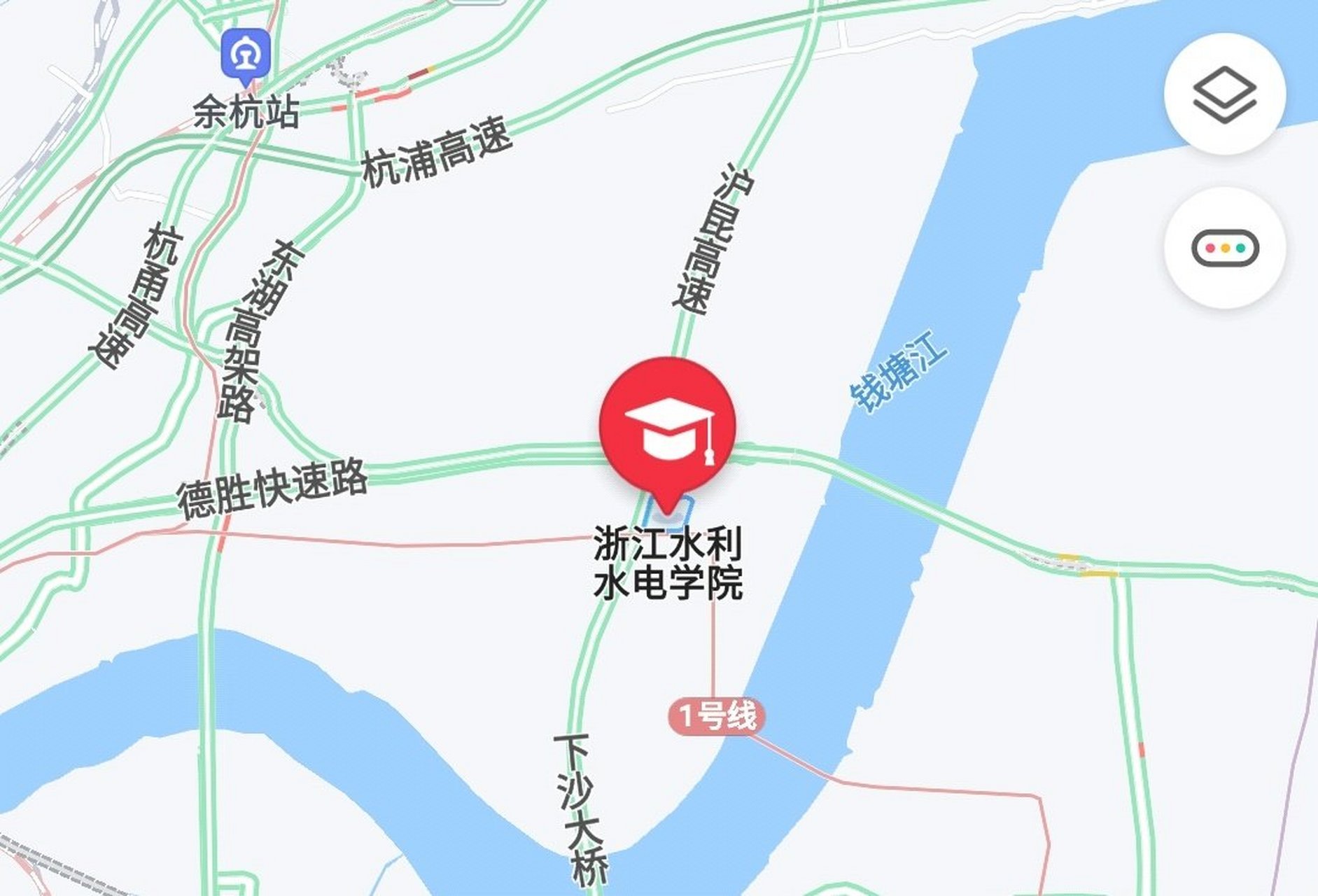 浙江水利水电学院地图图片