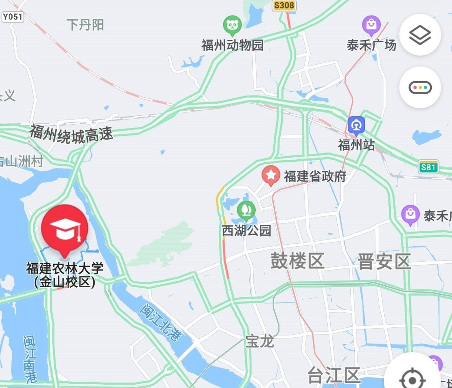 福建农林大学地图高清图片