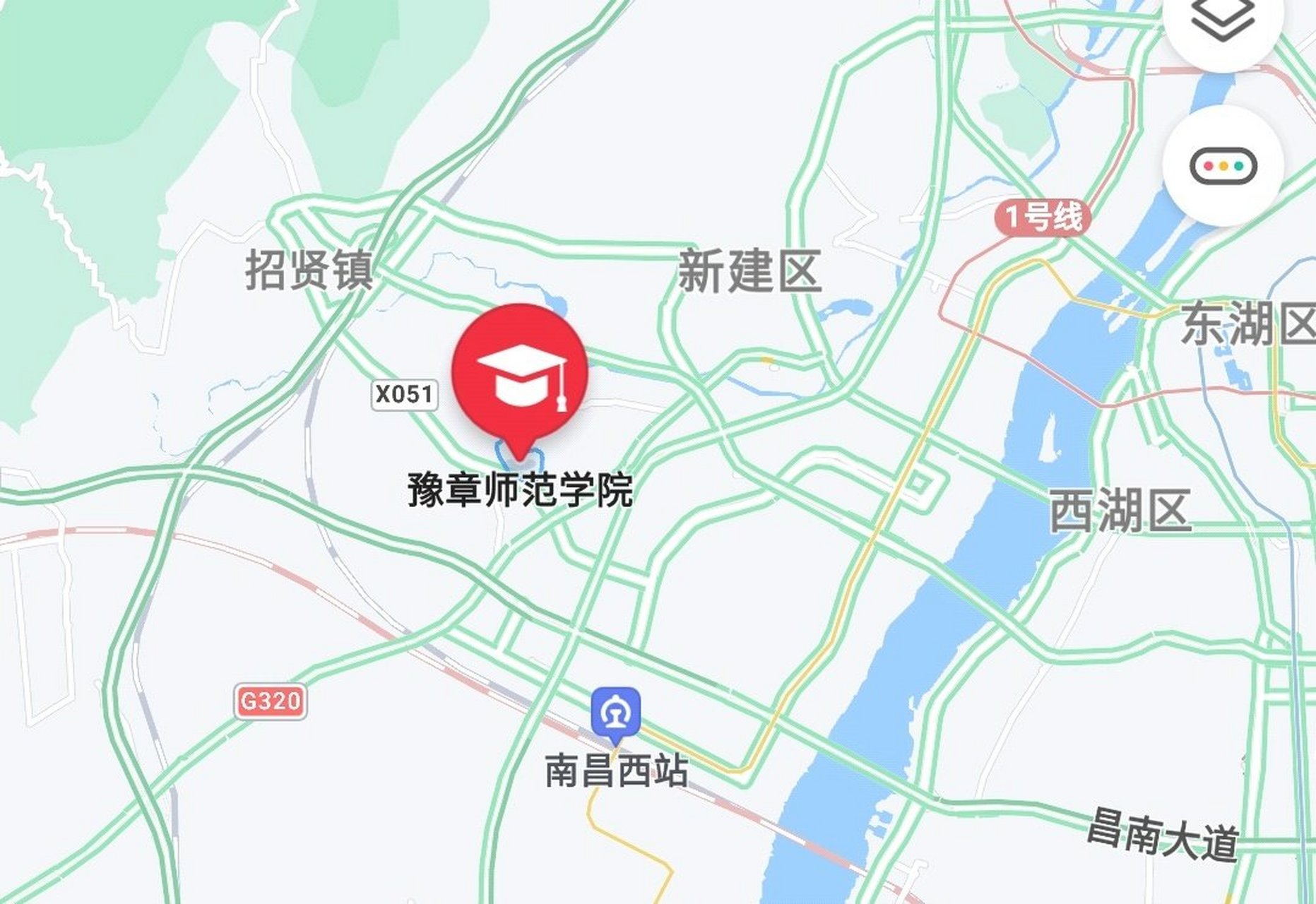 豫章师范学院校内地图图片