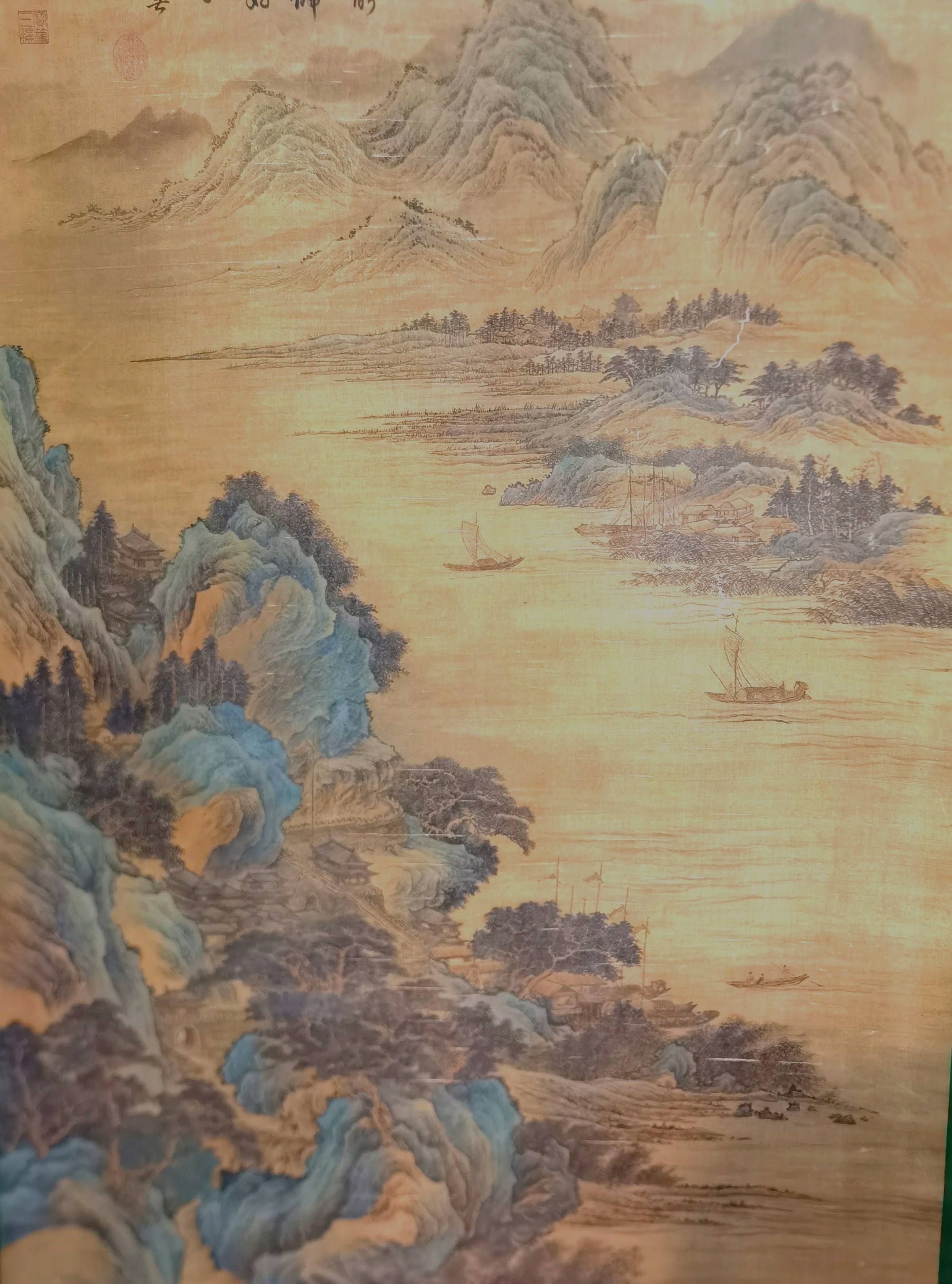 这幅中国山水画,淡雅又宁静,仿佛让我置身于古人的诗意世界.
