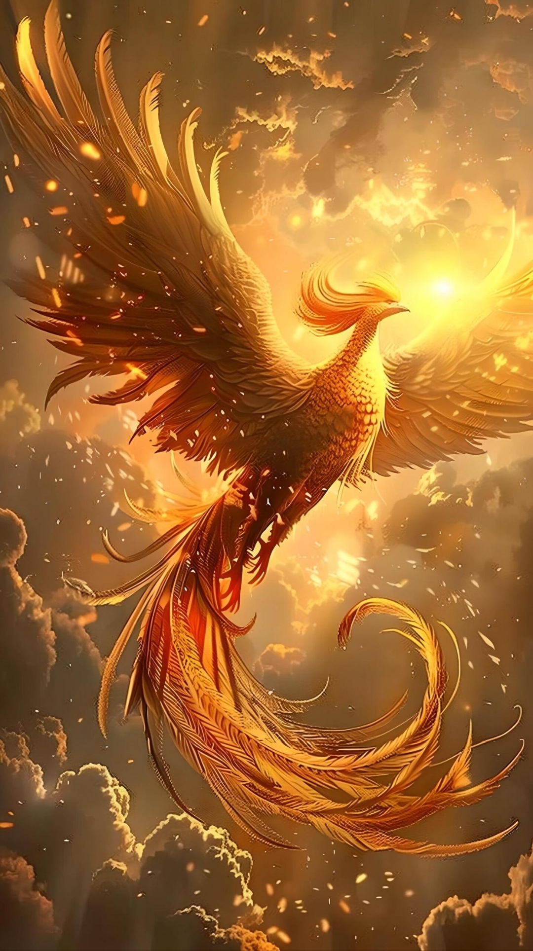 夕阳下的凤凰展翅飞翔,这不仅仅是一幅美丽的画,象征着好运连连.
