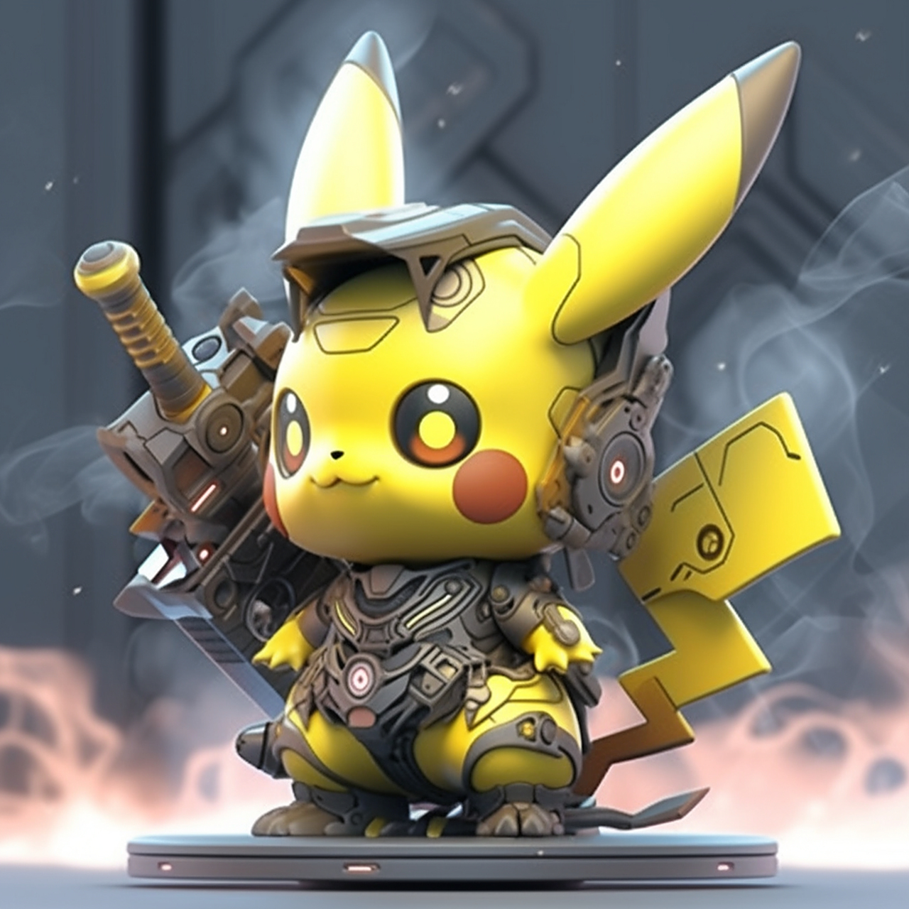 ai绘画:战斗皮卡丘(机甲版)#未来# #ai写真# #ai艺术季# #百度ai绘图