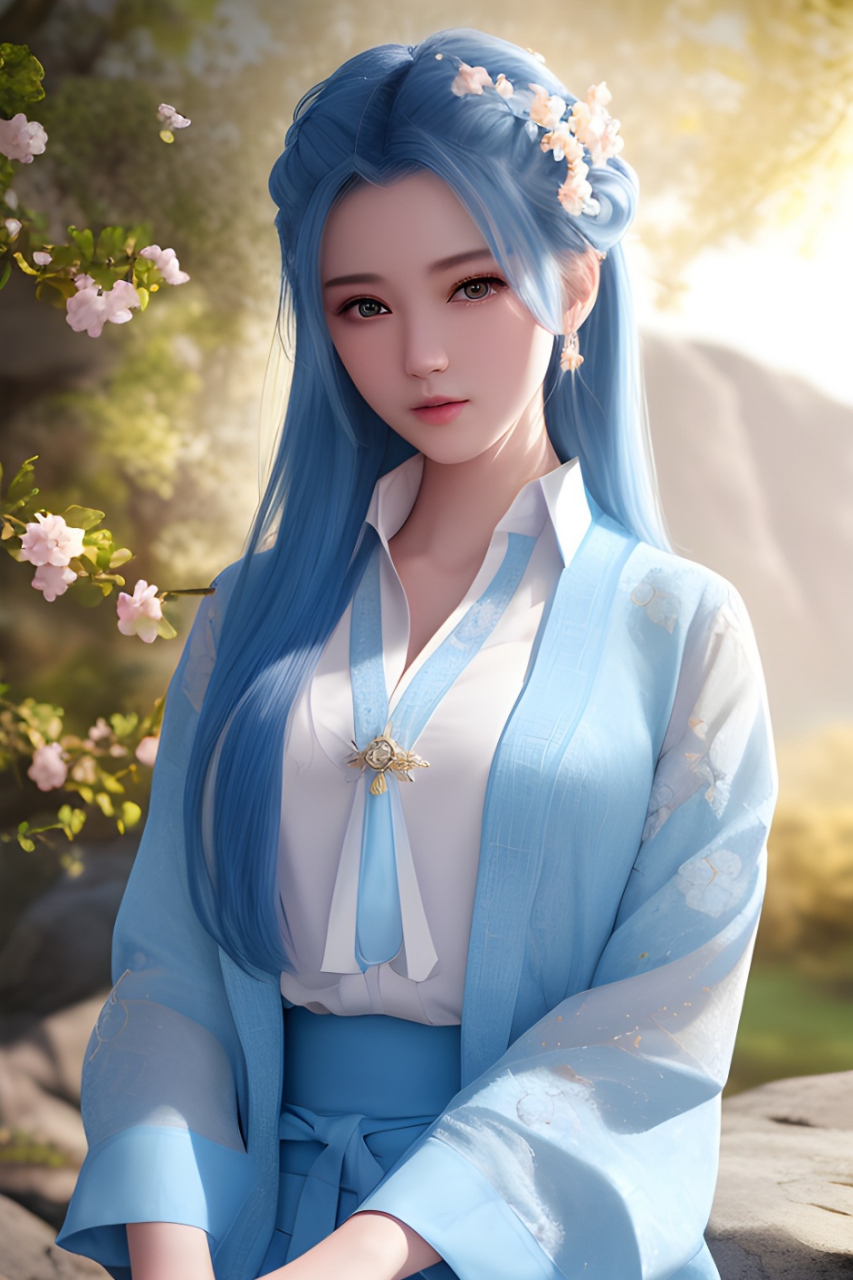 ai绘画:古风少女(兰月莹)#动漫壁纸# #ai写真# #ai女友# #ai艺术季