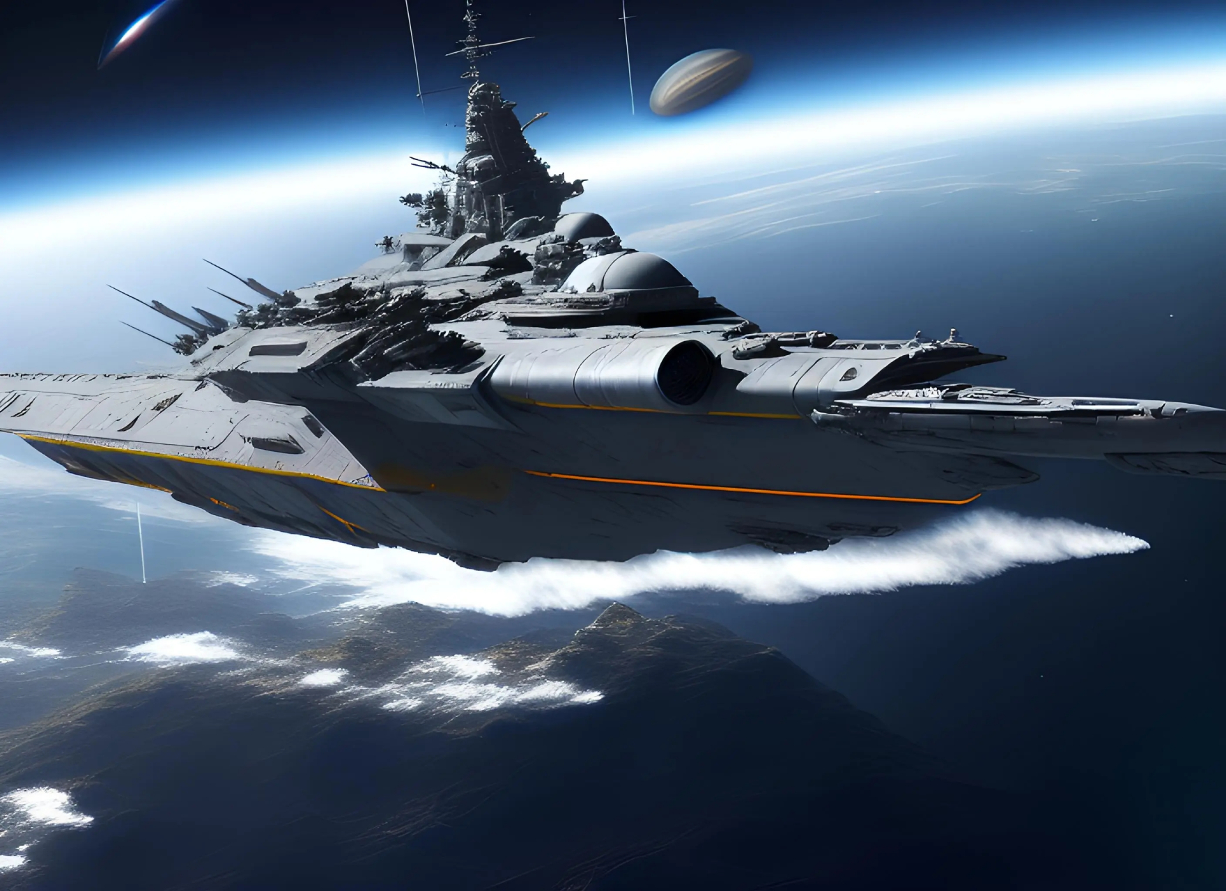 ai绘画:星空战舰#动漫壁纸# #ai艺术季# #百度ai绘图黑科技# #ai绘图