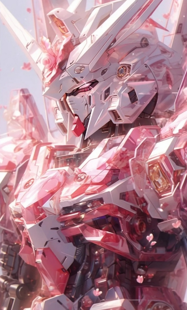 ai绘画:樱粉高达