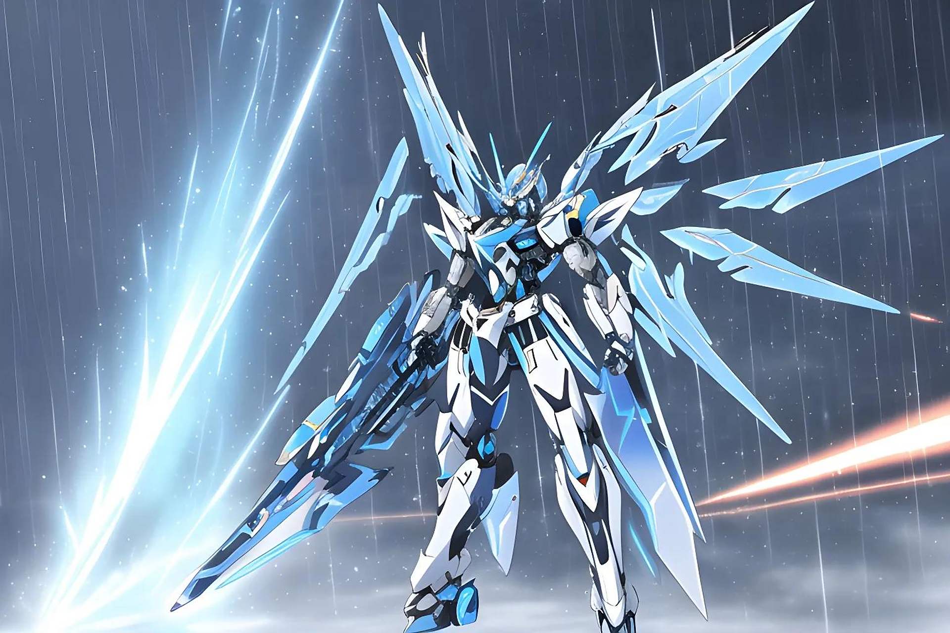 ai绘画:未来战争(天使机甲)