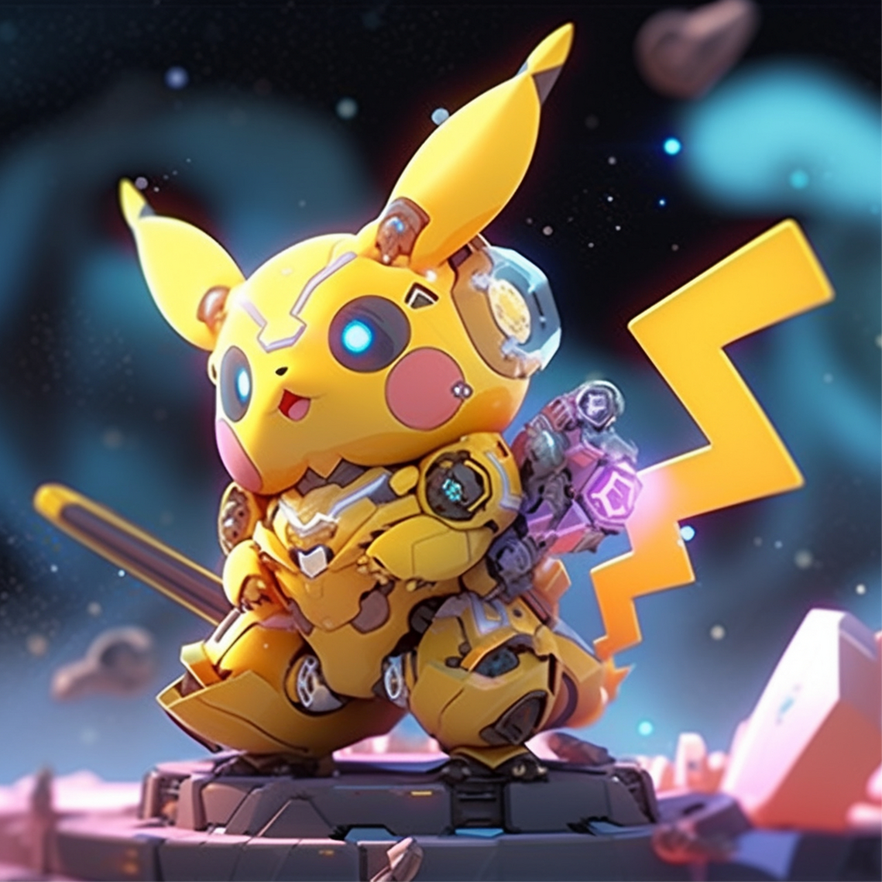 ai绘画:战斗皮卡丘(机甲版)#未来# #ai写真# #ai艺术季# #百度ai绘图