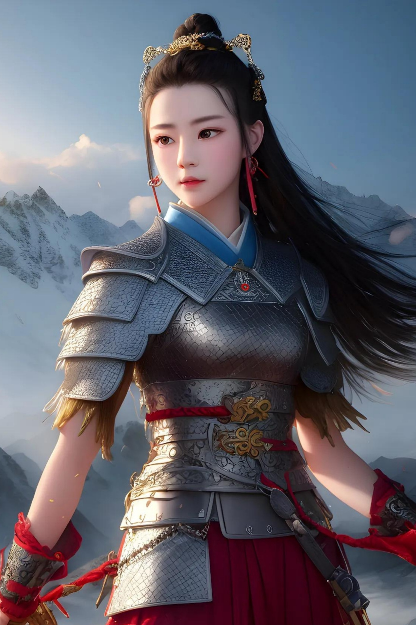ai绘画:巾帼女将(唐未央)
