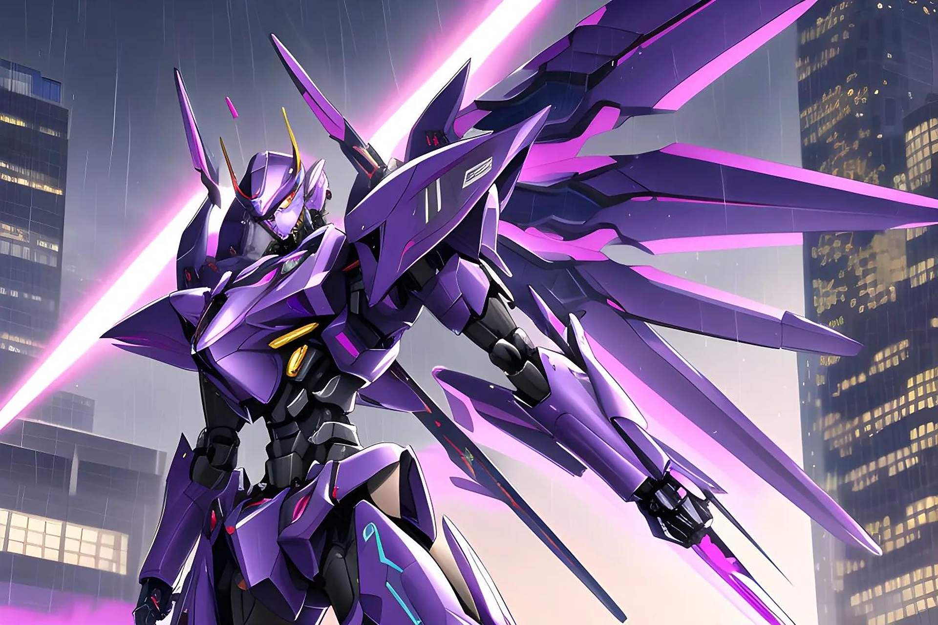 ai绘画:未来战争(天使机甲)